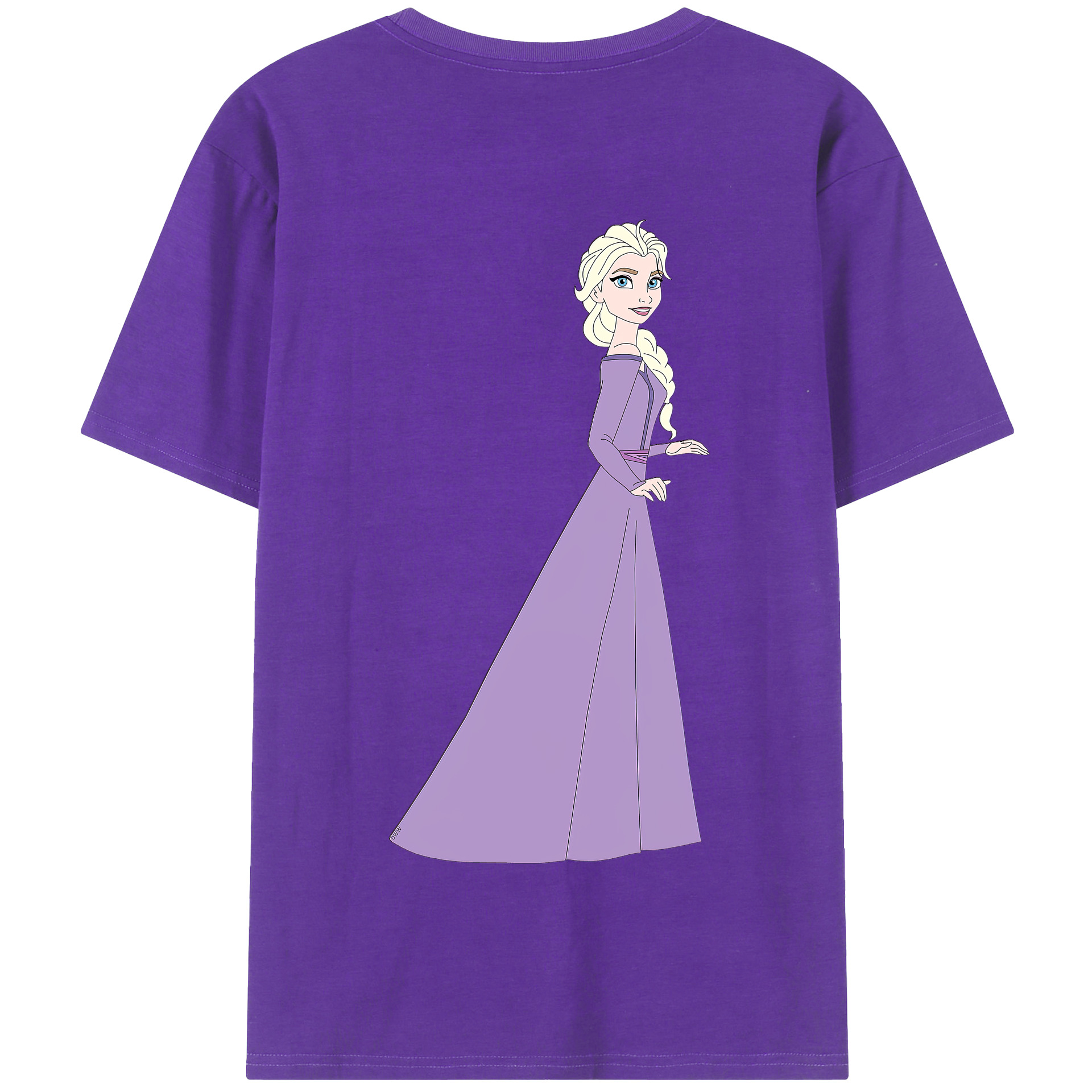 （画像用） アナと雪の女王 アンナ エルサ Frozen Anna Elsa 綿100％半袖Tシャツ（背面プリント）