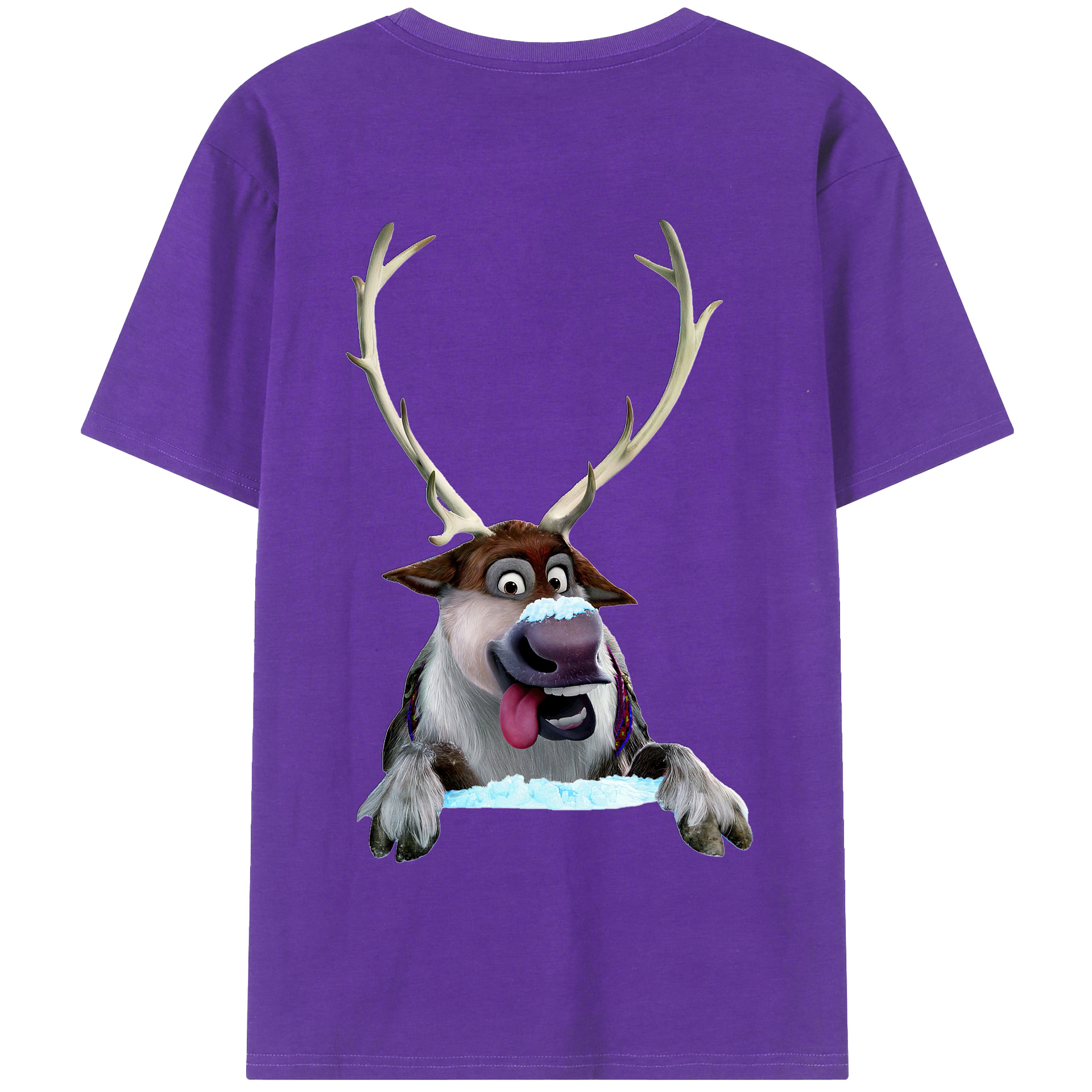 アナと雪の女王 アンナ エルサ Frozen Anna Elsa 綿100％半袖Tシャツ（背面プリント）