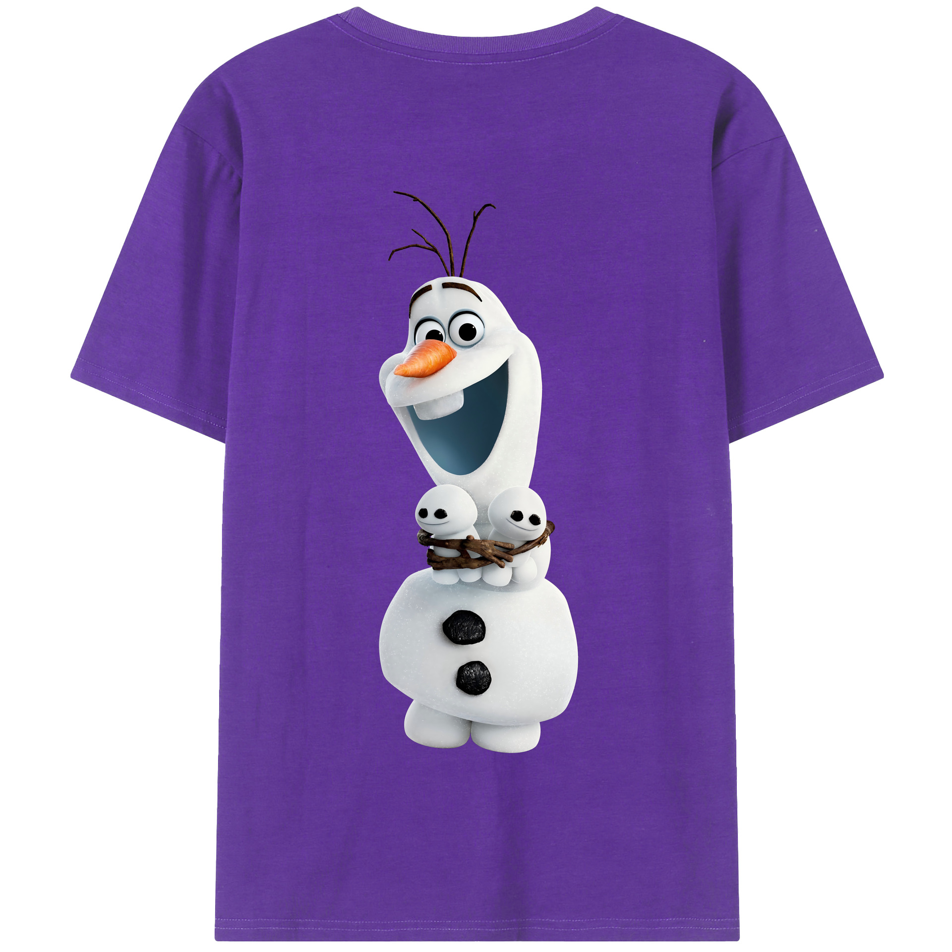 （画像用） アナと雪の女王 アンナ エルサ Frozen Anna Elsa 綿100％半袖Tシャツ（背面プリント）