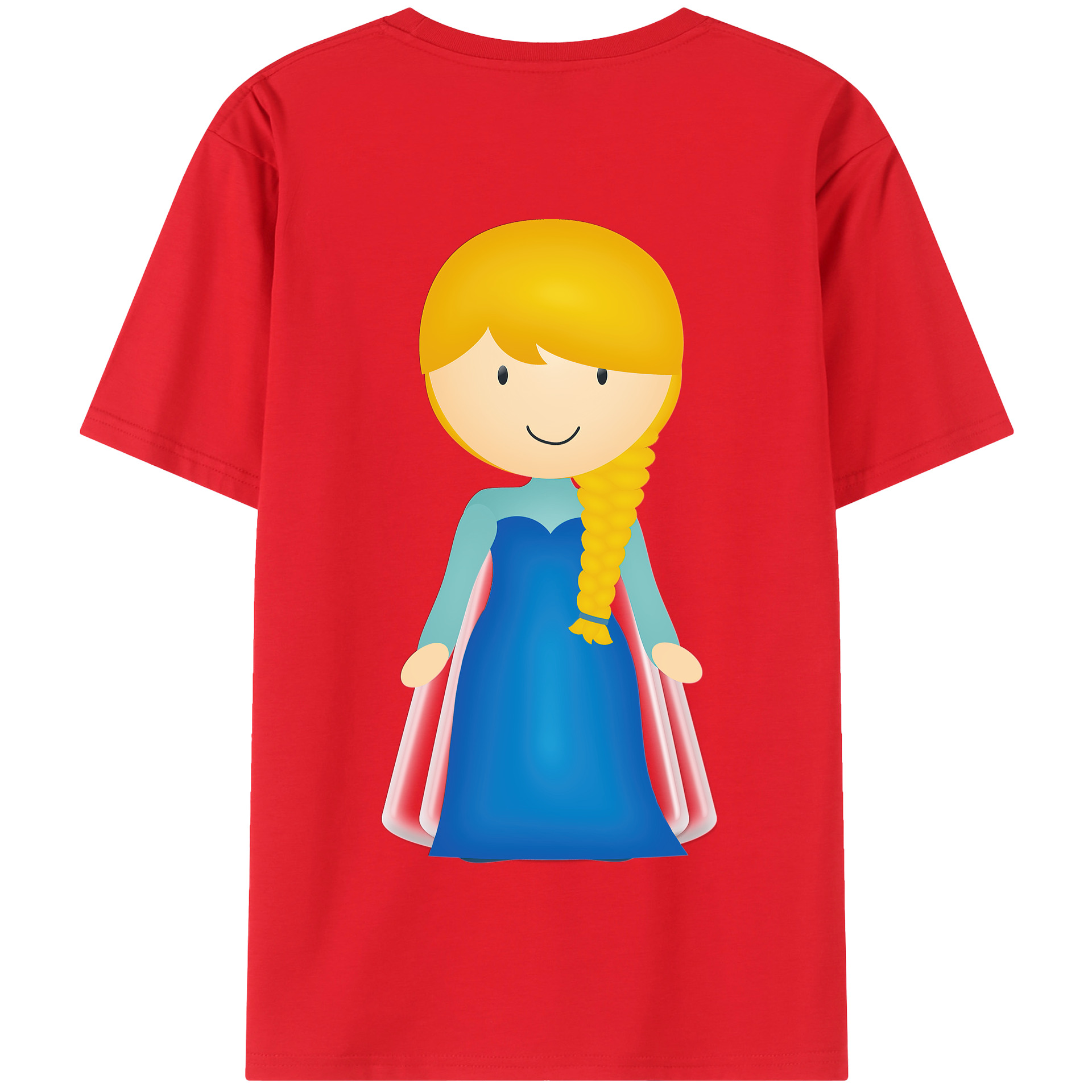 （画像用） アナと雪の女王 アンナ エルサ Frozen Anna Elsa 綿100％半袖Tシャツ（背面プリント）