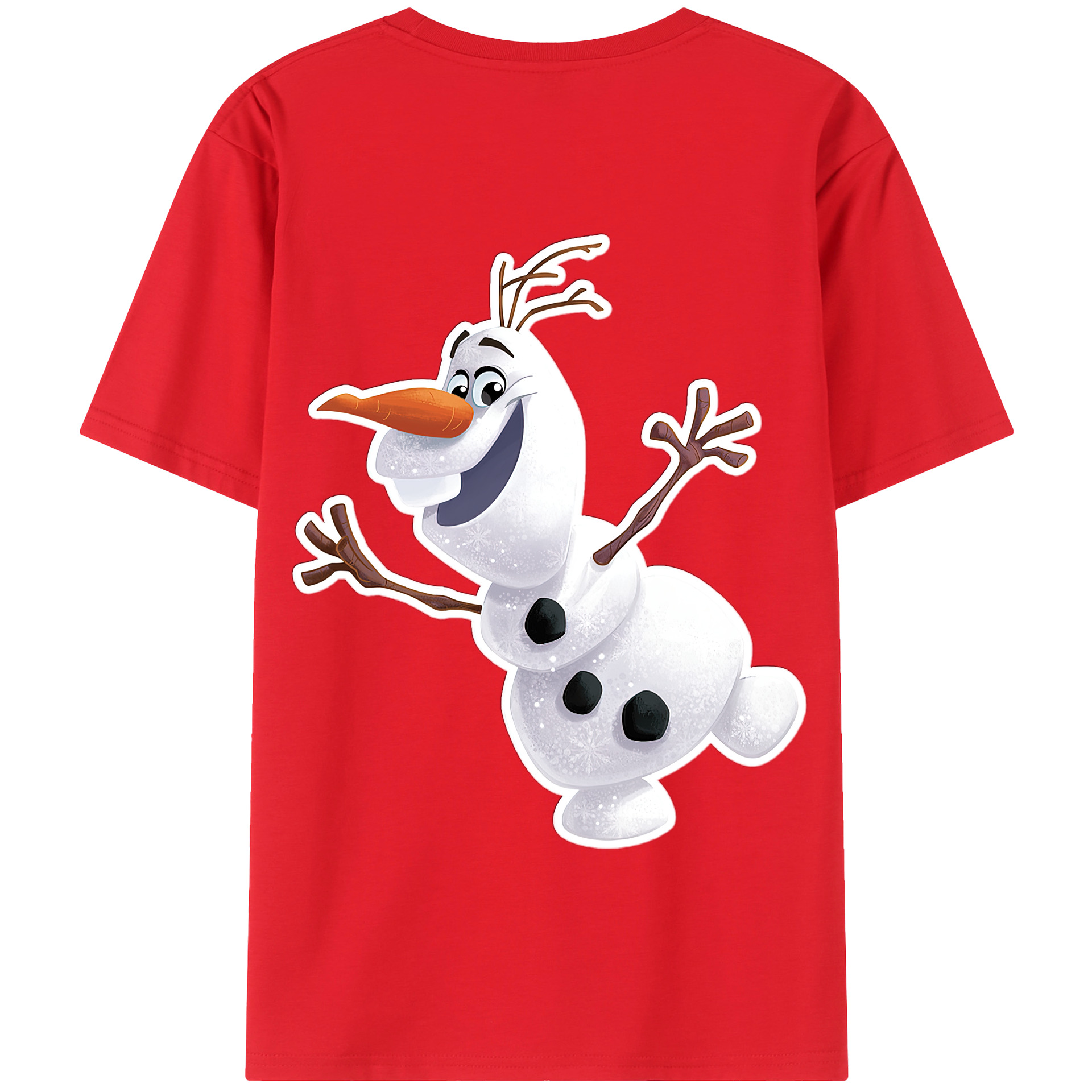 （画像用） アナと雪の女王 アンナ エルサ Frozen Anna Elsa 綿100％半袖Tシャツ（背面プリント）