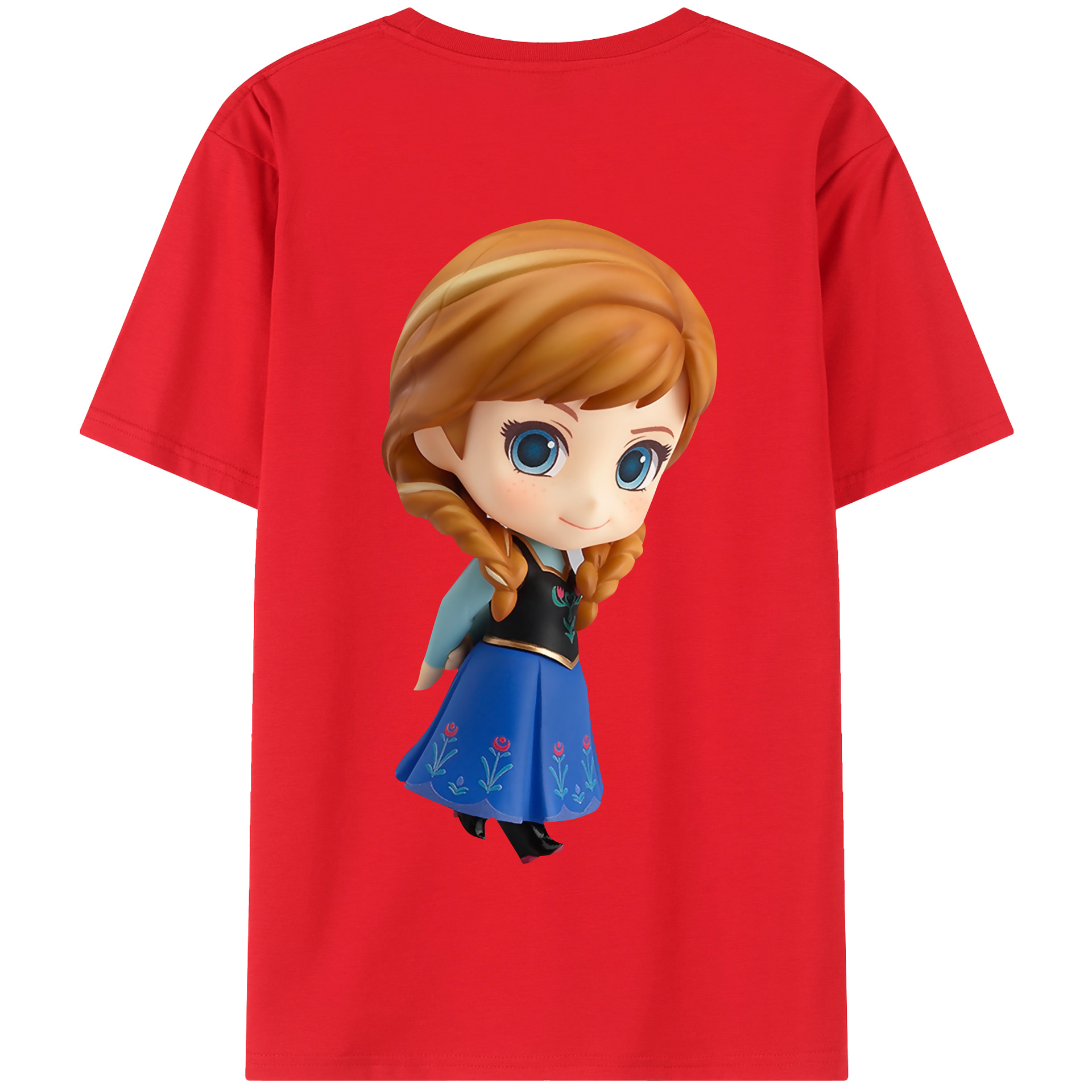 （画像用） アナと雪の女王 アンナ エルサ Frozen Anna Elsa 綿100％半袖Tシャツ（背面プリント）