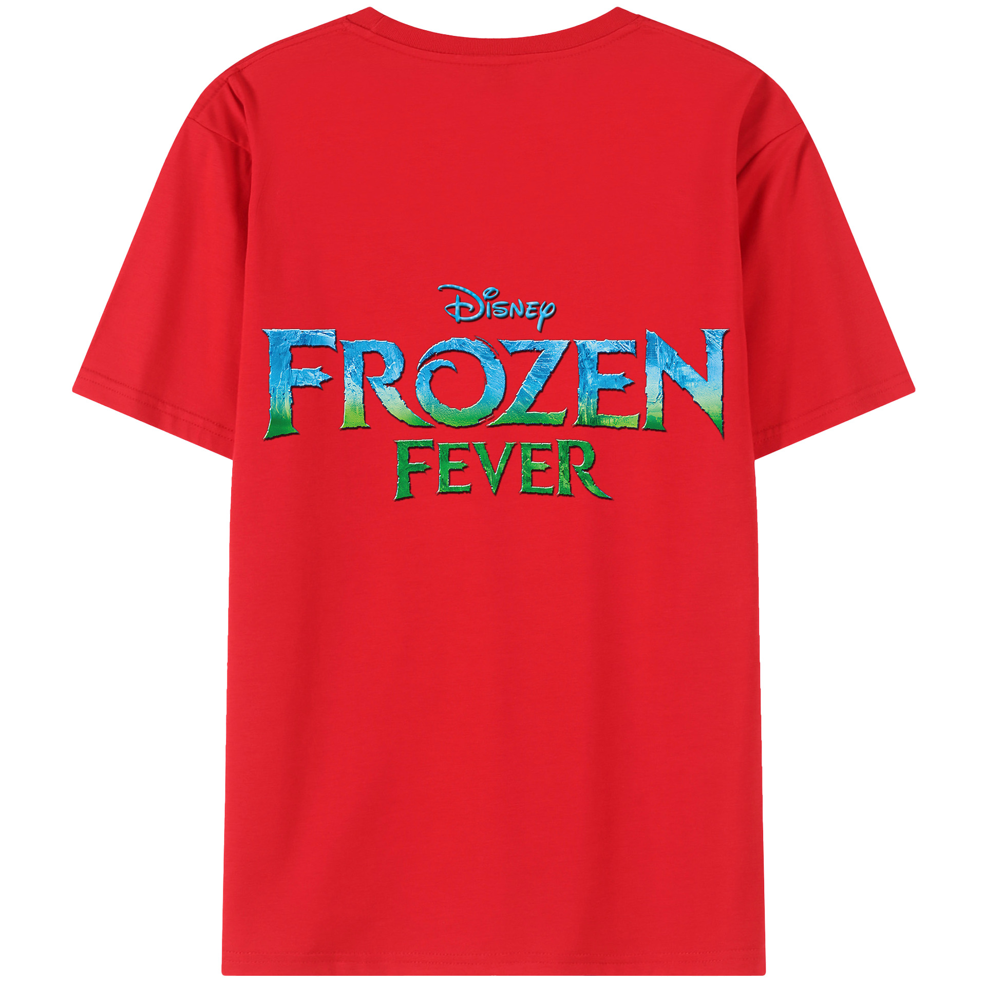 （画像用） アナと雪の女王 アンナ エルサ Frozen Anna Elsa 綿100％半袖Tシャツ（背面プリント）