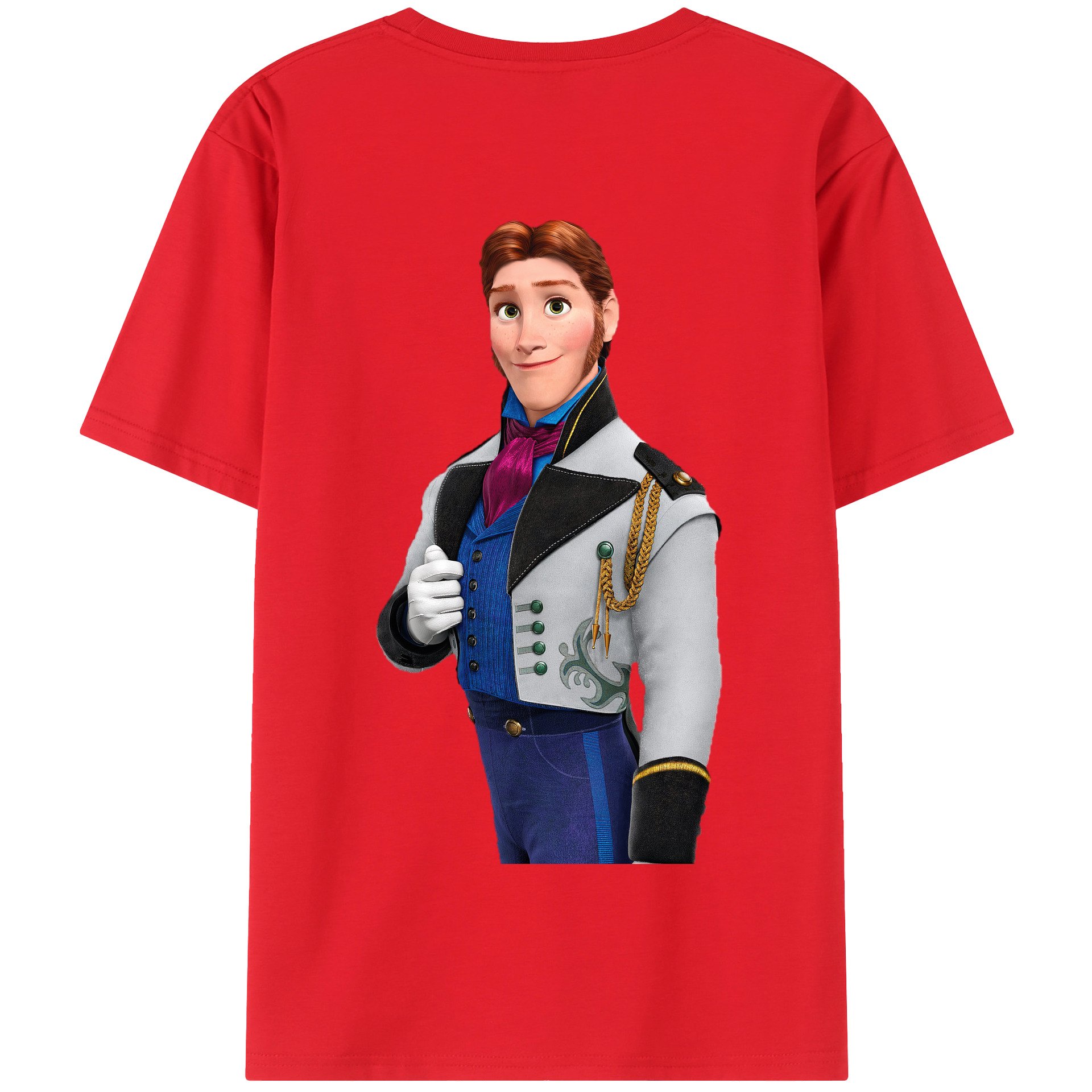 （画像用） アナと雪の女王 アンナ エルサ Frozen Anna Elsa 綿100％半袖Tシャツ（背面プリント）