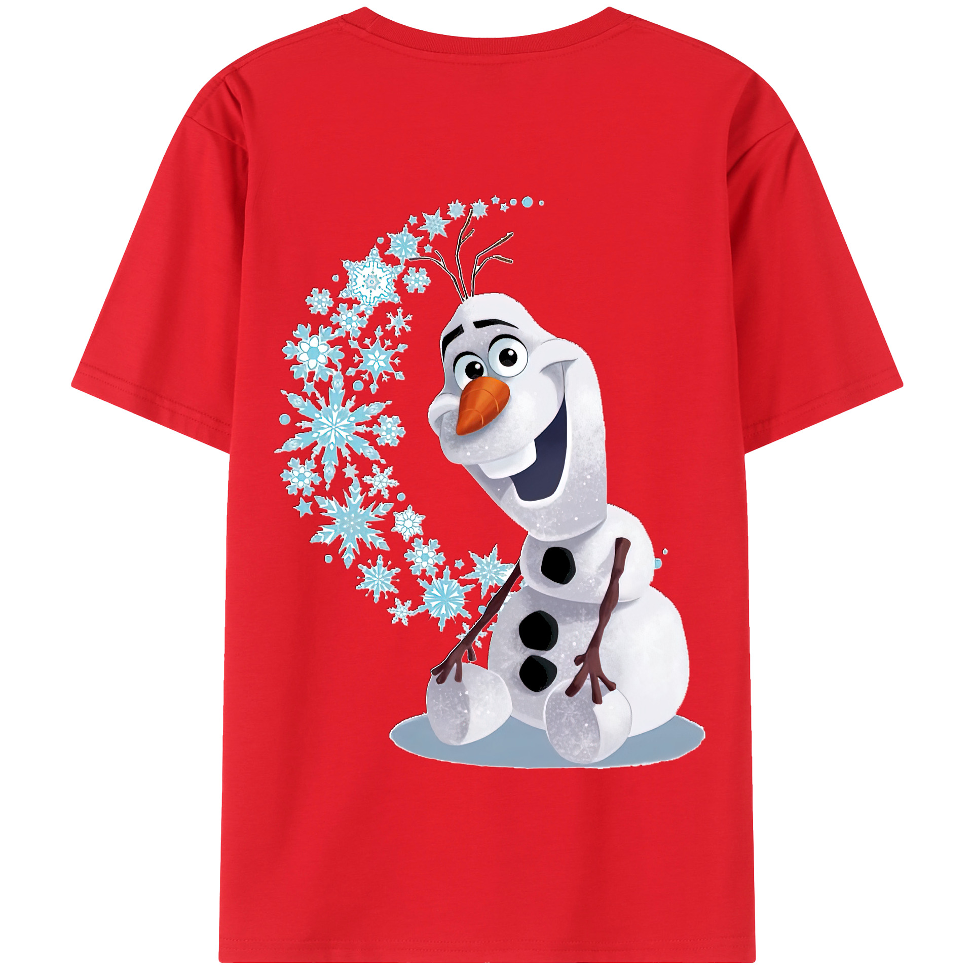 （画像用） アナと雪の女王 アンナ エルサ Frozen Anna Elsa 綿100％半袖Tシャツ（背面プリント）