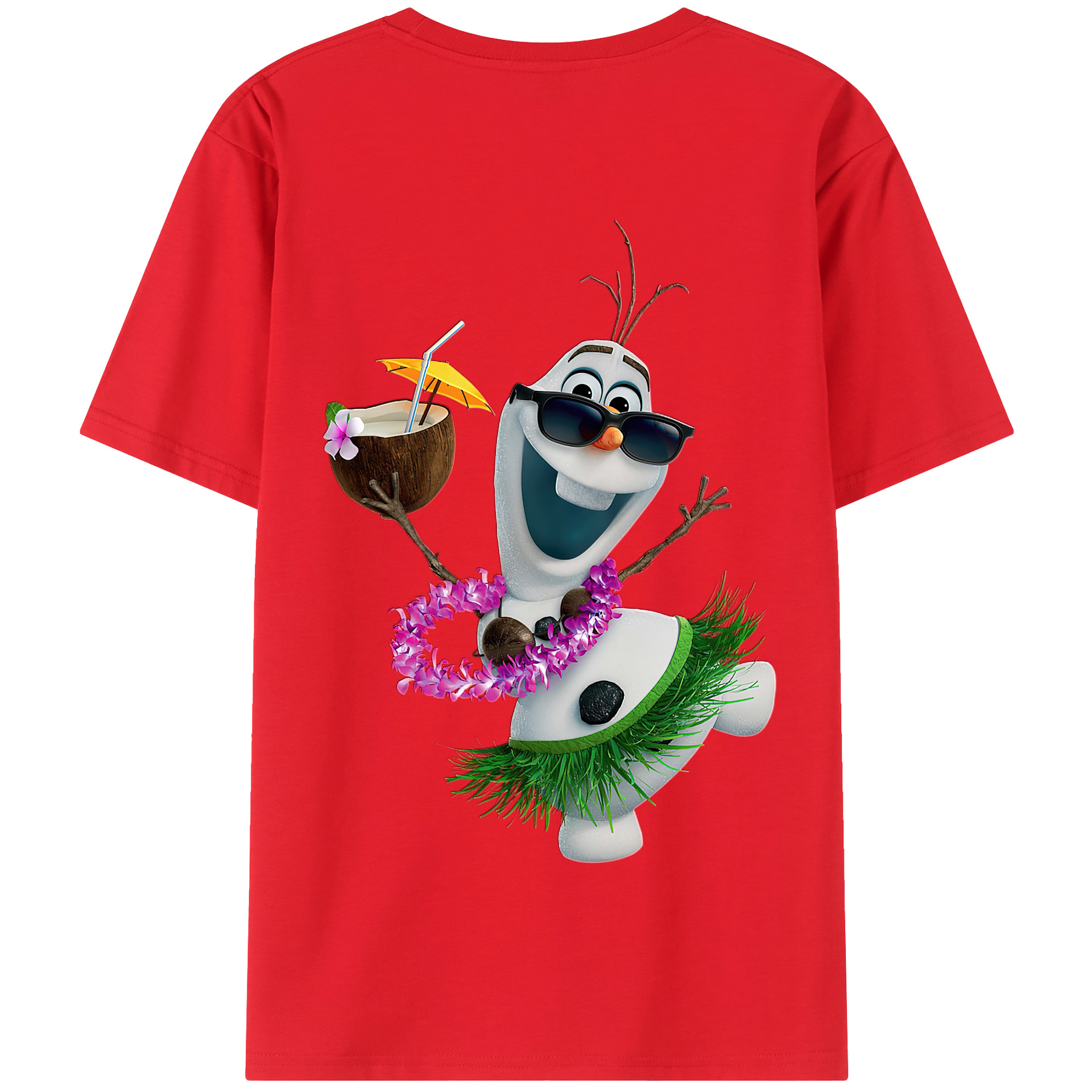 （画像用） アナと雪の女王 アンナ エルサ Frozen Anna Elsa 綿100％半袖Tシャツ（背面プリント）