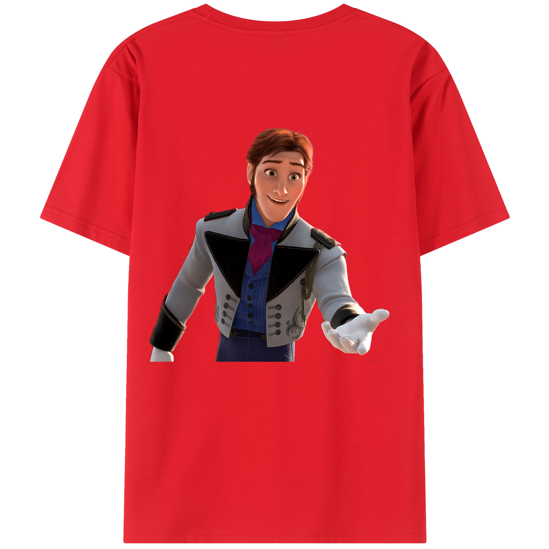 （画像用） アナと雪の女王 アンナ エルサ Frozen Anna Elsa 綿100％半袖Tシャツ（背面プリント）