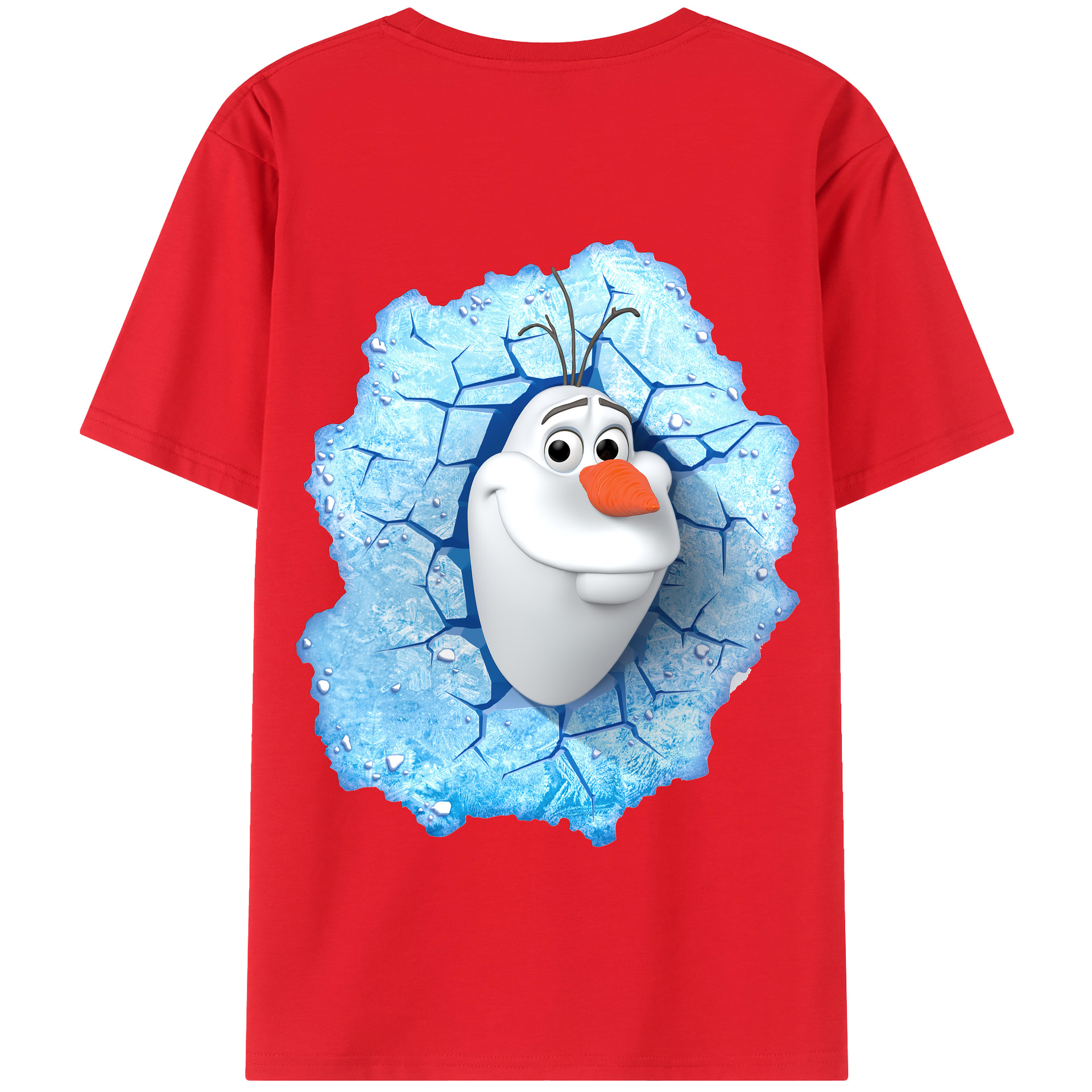 （画像用） アナと雪の女王 アンナ エルサ Frozen Anna Elsa 綿100％半袖Tシャツ（背面プリント）