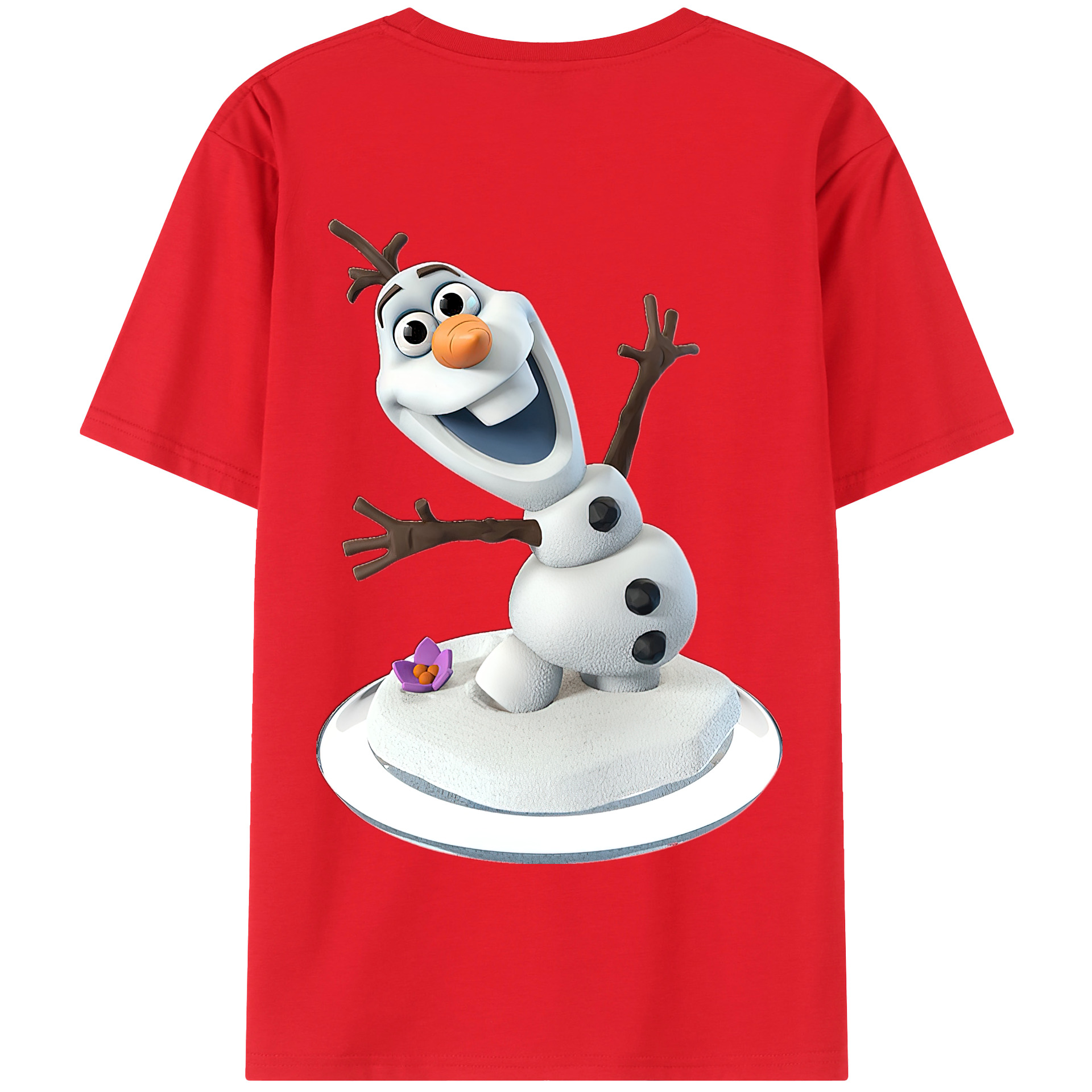 （画像用） アナと雪の女王 アンナ エルサ Frozen Anna Elsa 綿100％半袖Tシャツ（背面プリント）