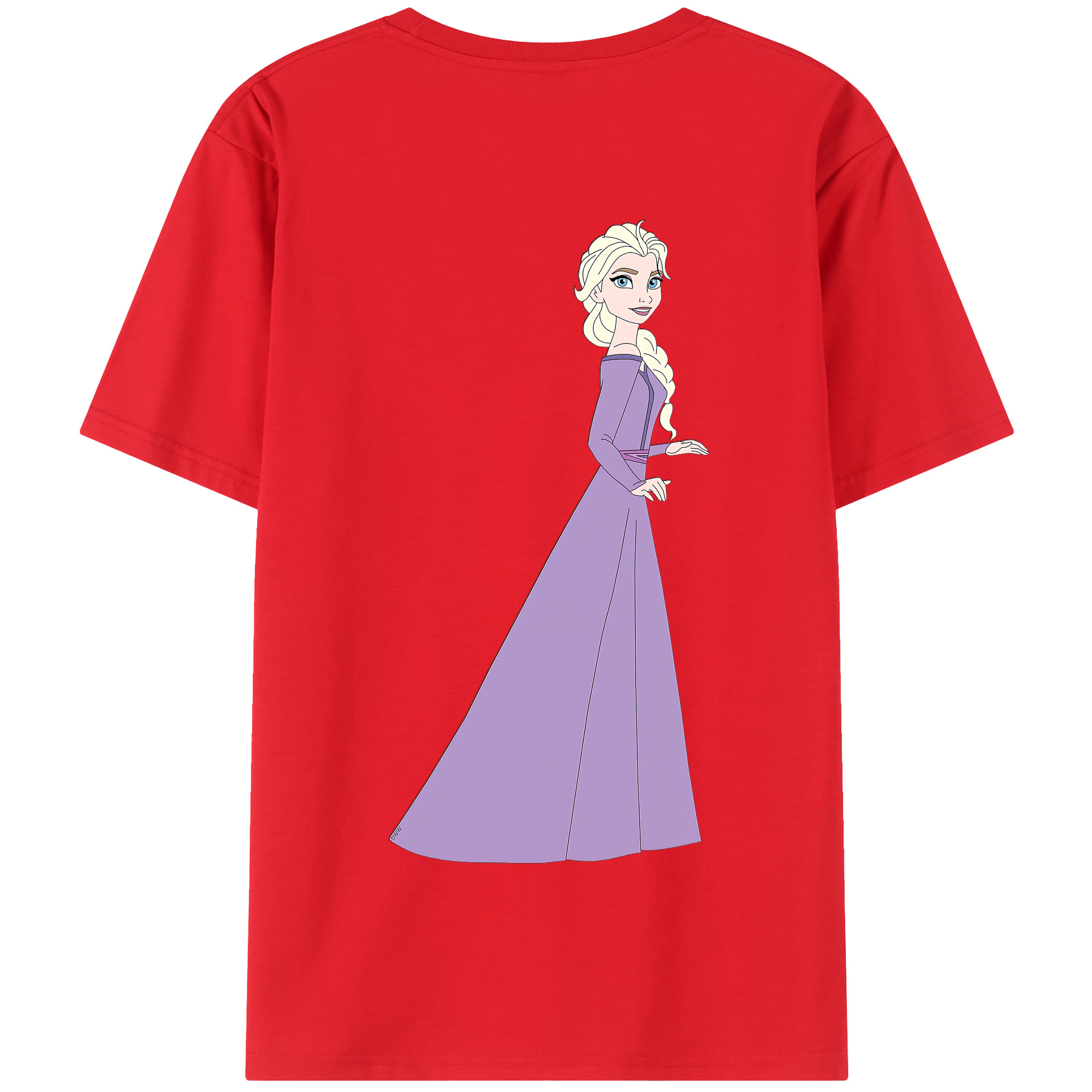 （画像用） アナと雪の女王 アンナ エルサ Frozen Anna Elsa 綿100％半袖Tシャツ（背面プリント）