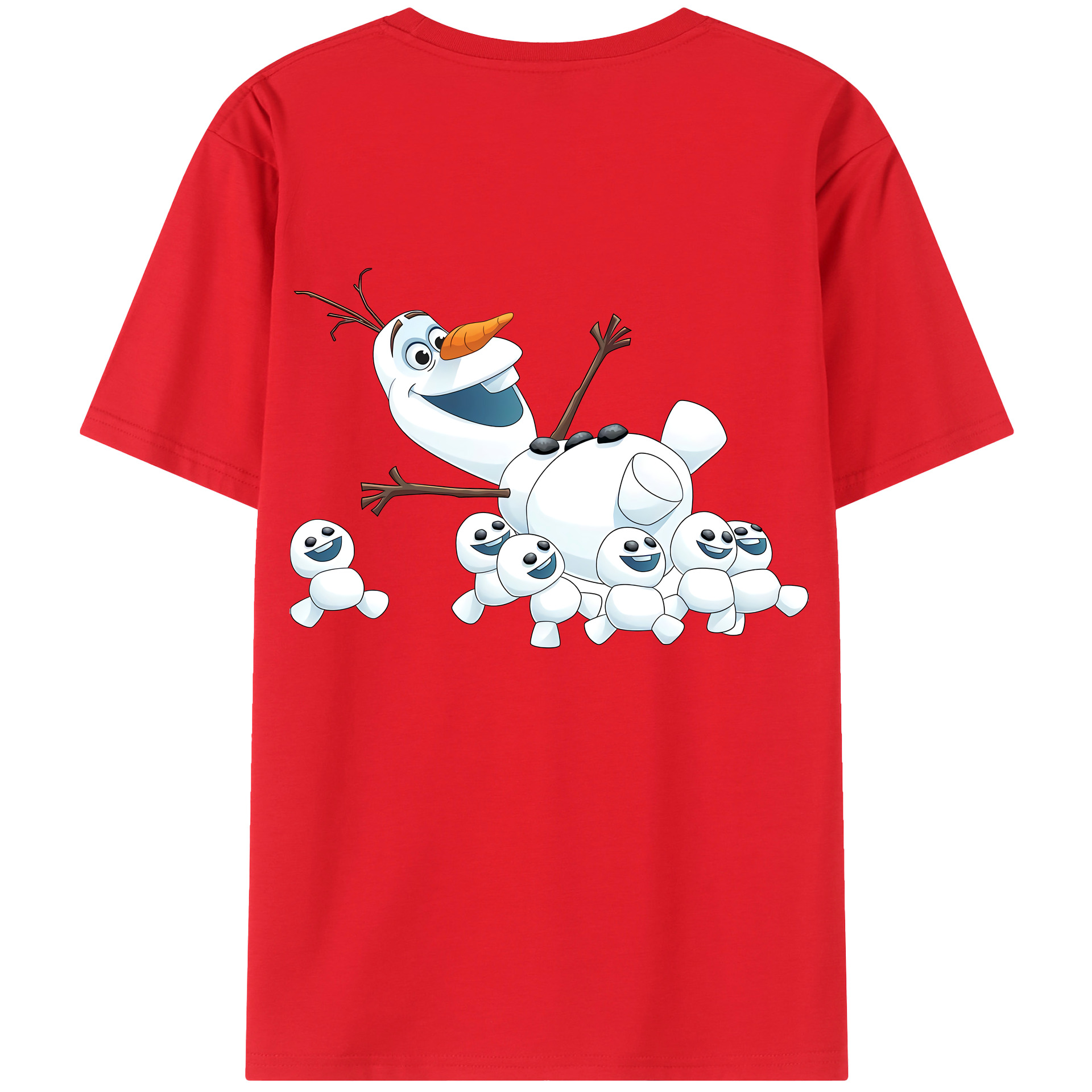 （画像用） アナと雪の女王 アンナ エルサ Frozen Anna Elsa 綿100％半袖Tシャツ（背面プリント）