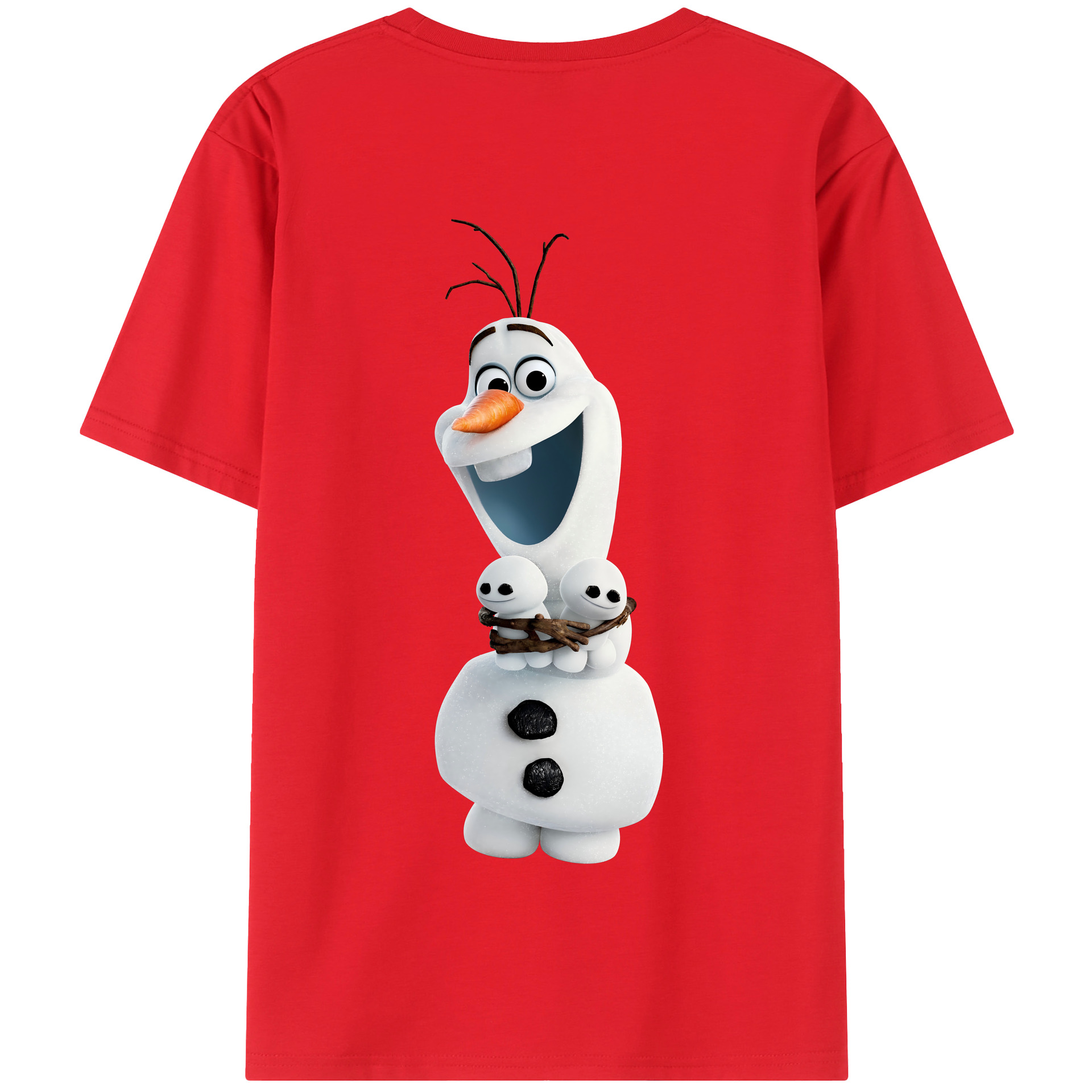 （画像用） アナと雪の女王 アンナ エルサ Frozen Anna Elsa 綿100％半袖Tシャツ（背面プリント）