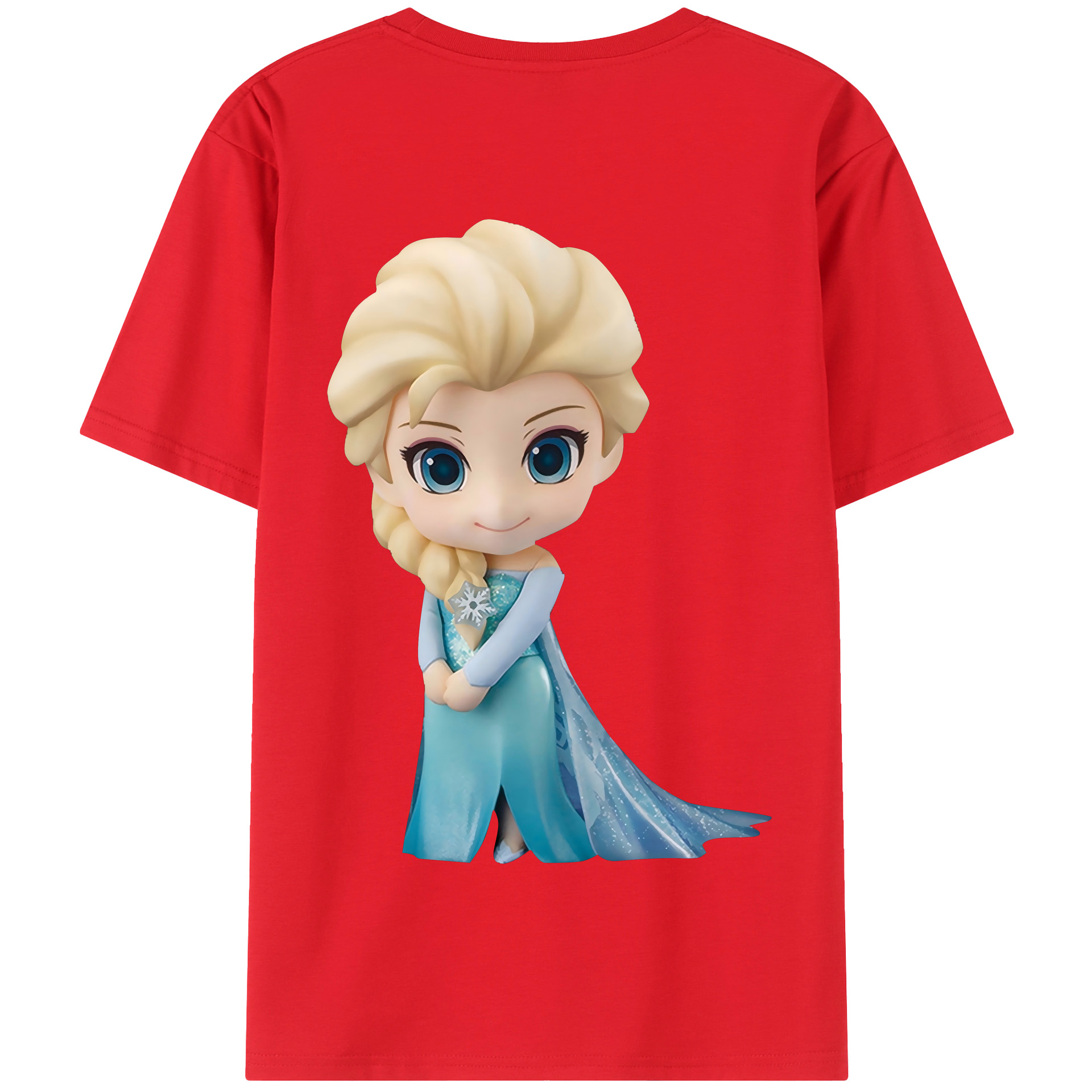 （画像用） アナと雪の女王 アンナ エルサ Frozen Anna Elsa 綿100％半袖Tシャツ（背面プリント）