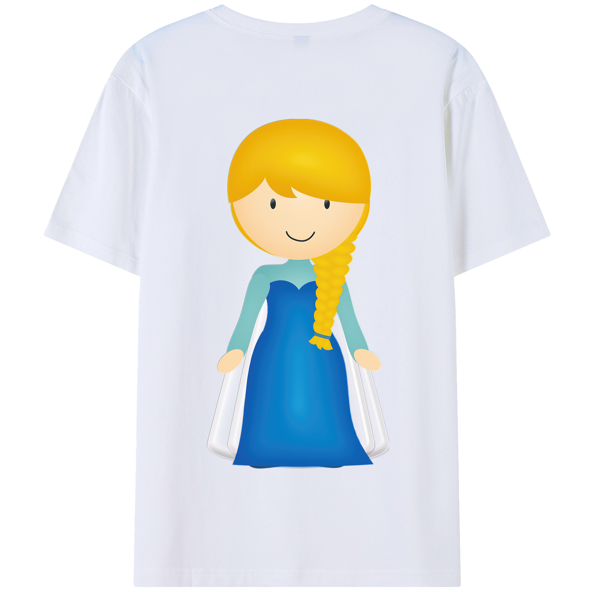 （画像用） アナと雪の女王 アンナ エルサ Frozen Anna Elsa 綿100％半袖Tシャツ（背面プリント）