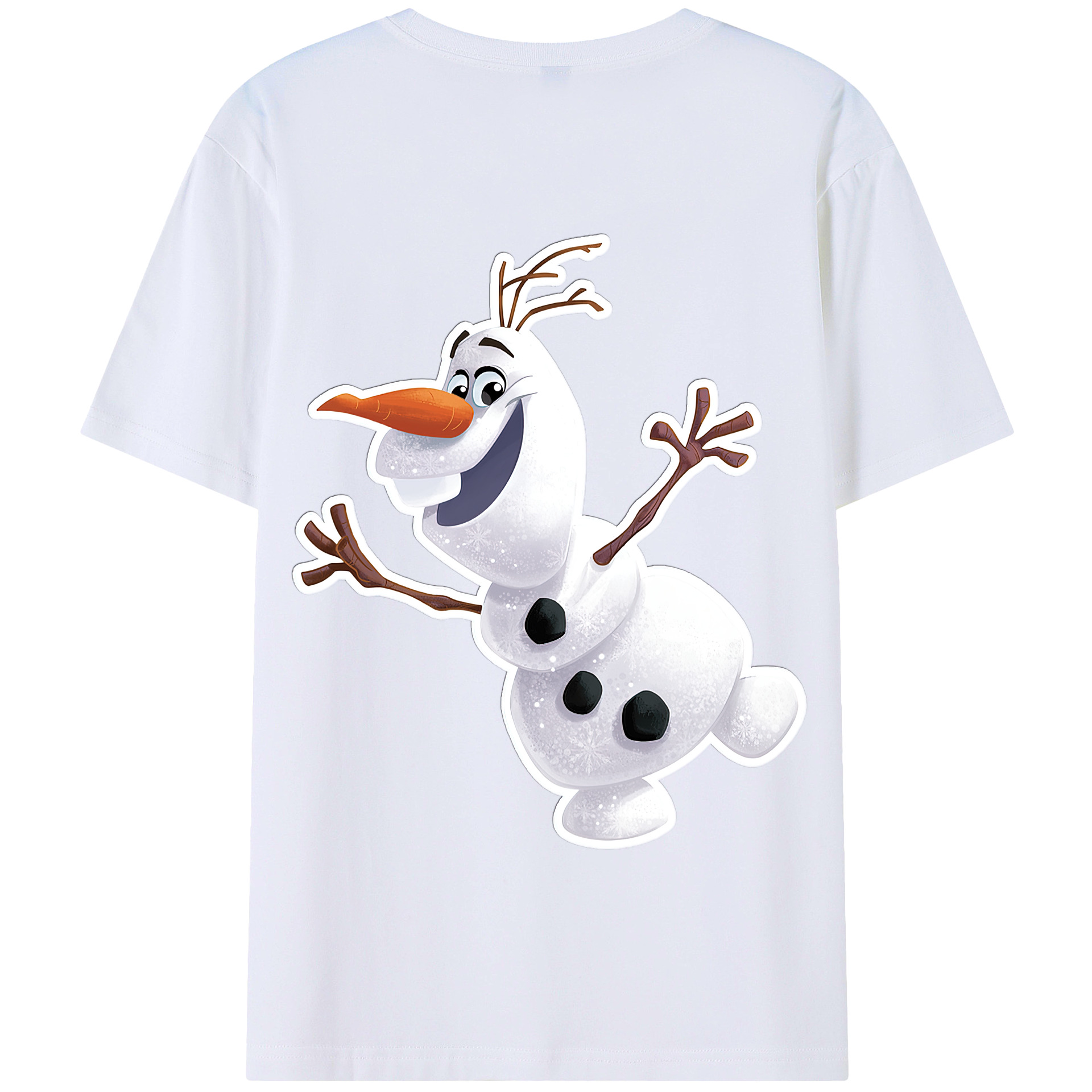 （画像用） アナと雪の女王 アンナ エルサ Frozen Anna Elsa 綿100％半袖Tシャツ（背面プリント）