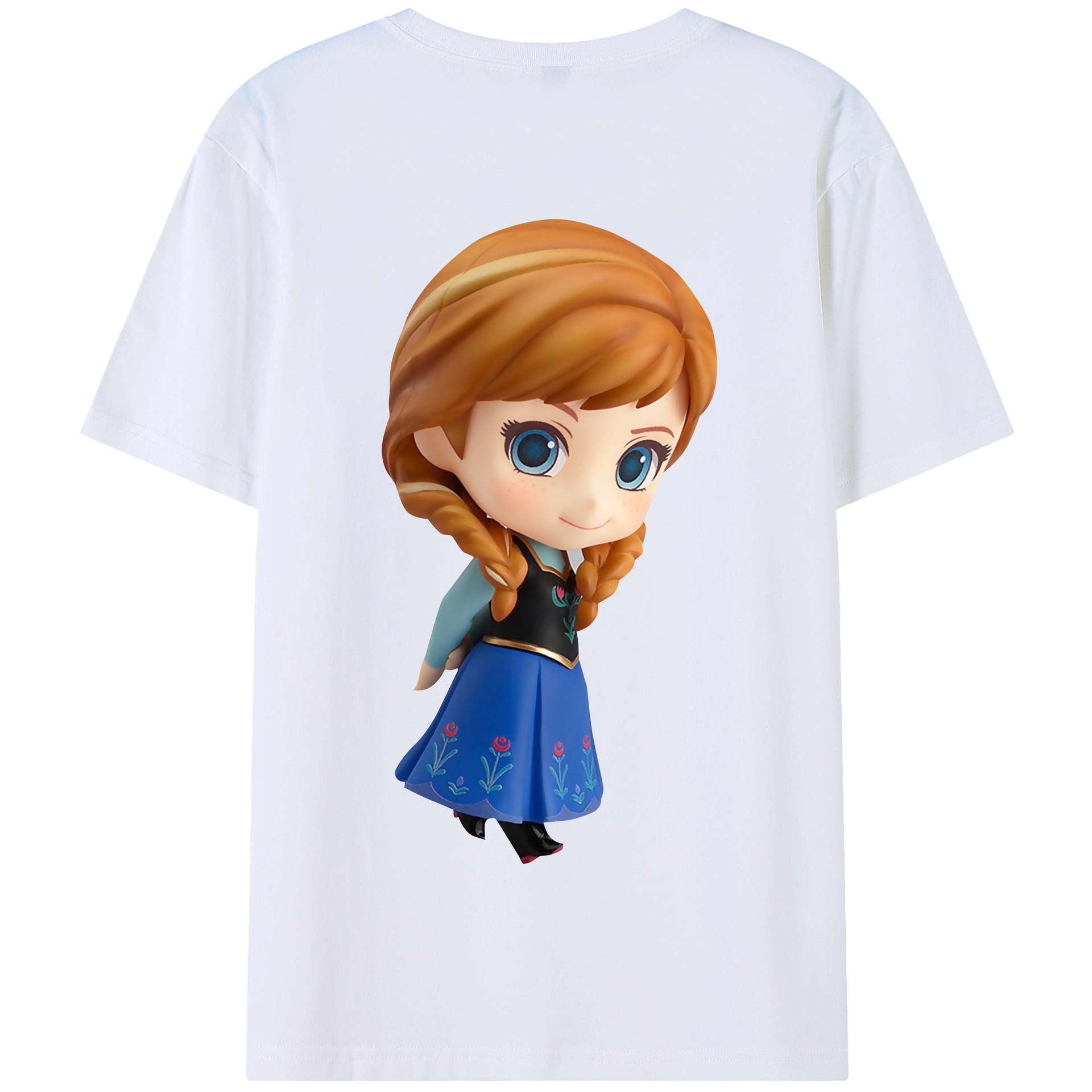 （画像用） アナと雪の女王 アンナ エルサ Frozen Anna Elsa 綿100％半袖Tシャツ（背面プリント）