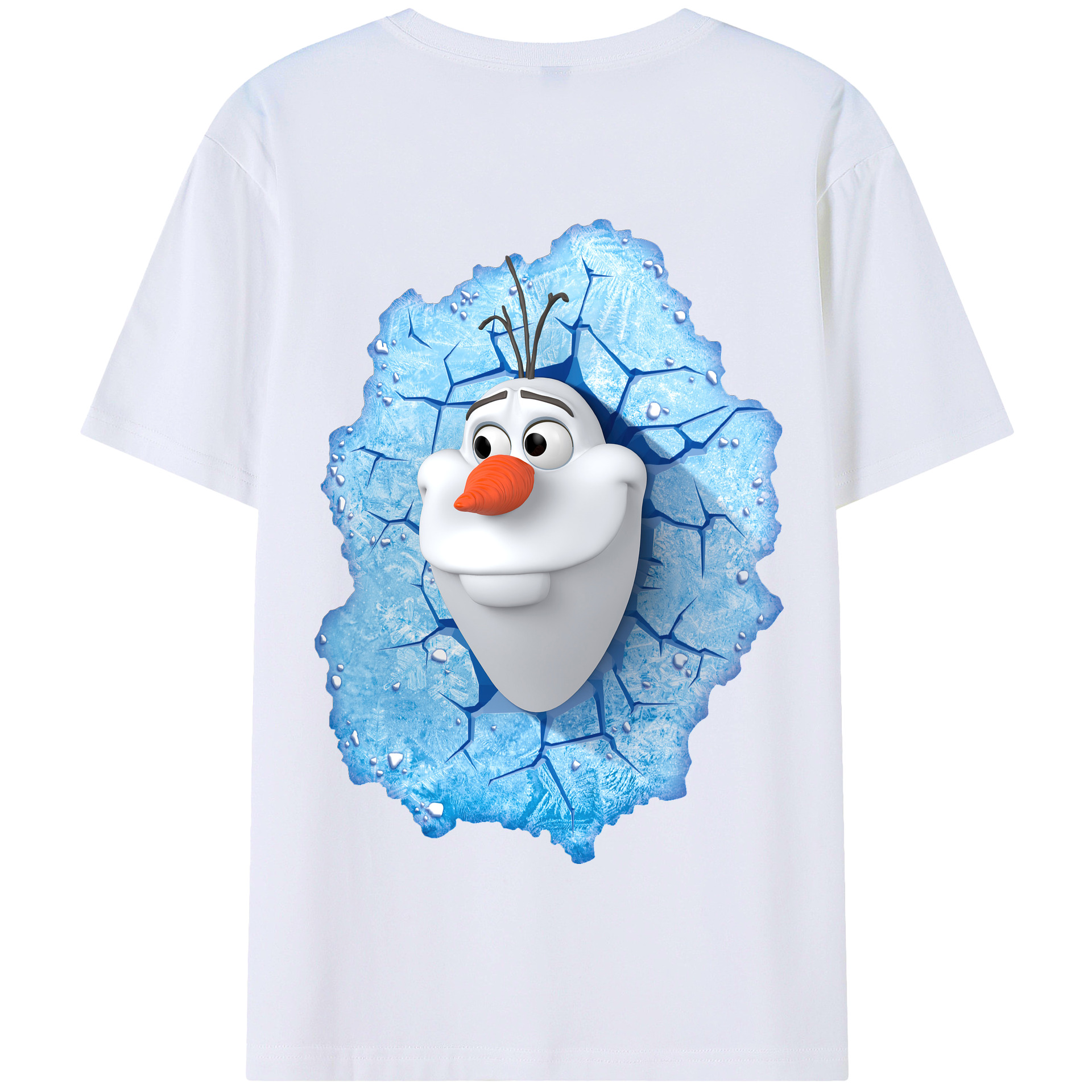 （画像用） アナと雪の女王 アンナ エルサ Frozen Anna Elsa 綿100％半袖Tシャツ（背面プリント）