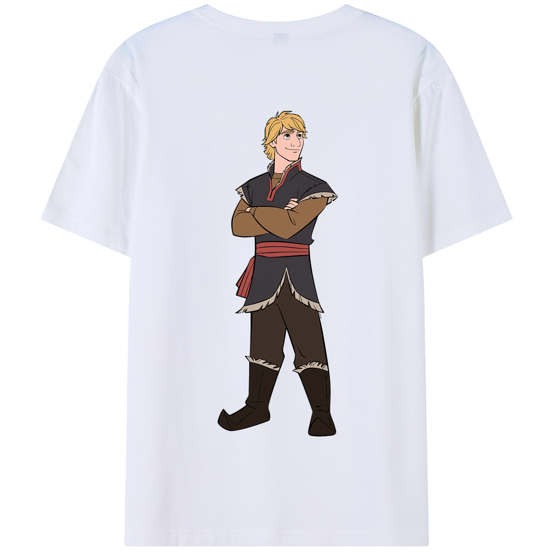 （画像用） アナと雪の女王 アンナ エルサ Frozen Anna Elsa 綿100％半袖Tシャツ（背面プリント）