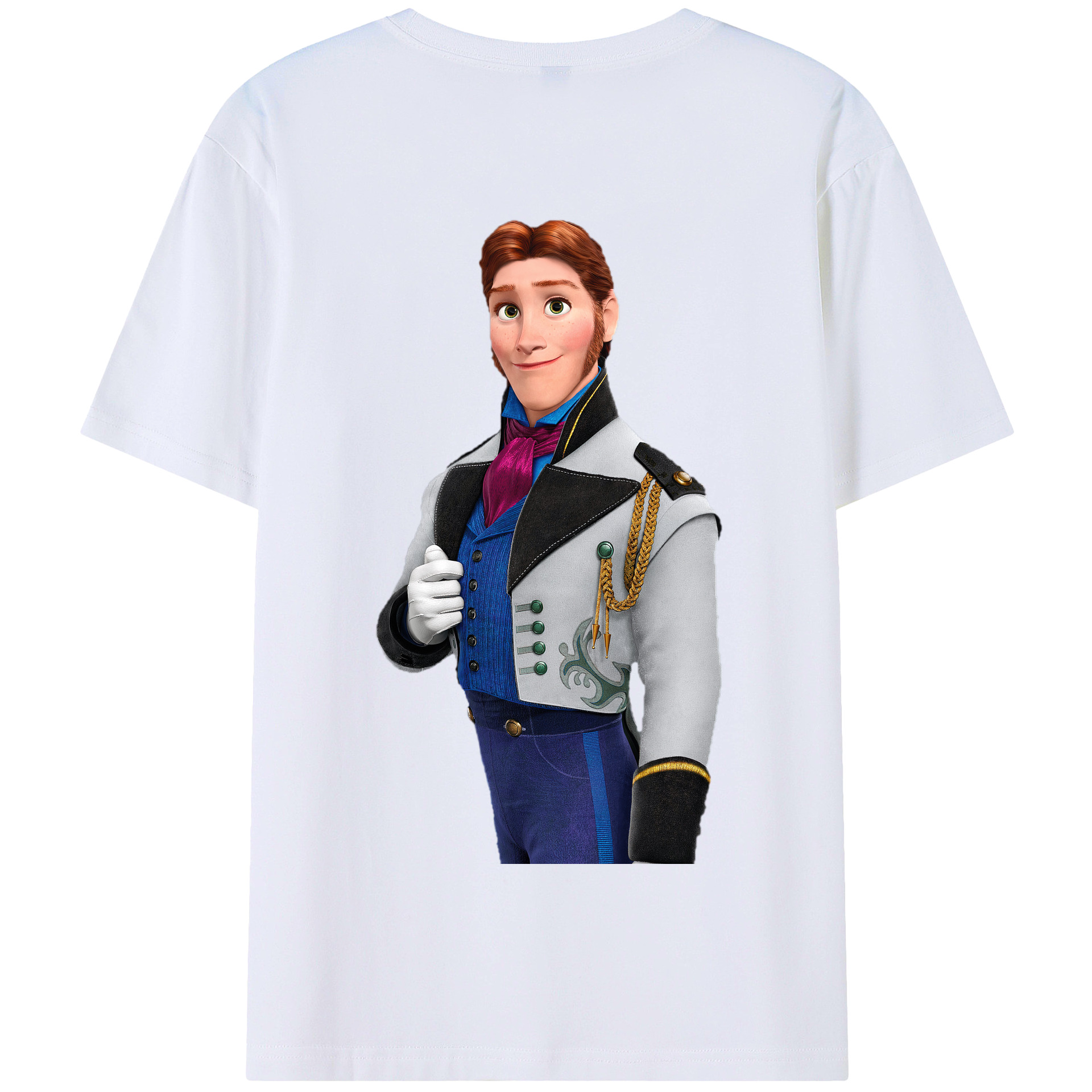 （画像用） アナと雪の女王 アンナ エルサ Frozen Anna Elsa 綿100％半袖Tシャツ（背面プリント）