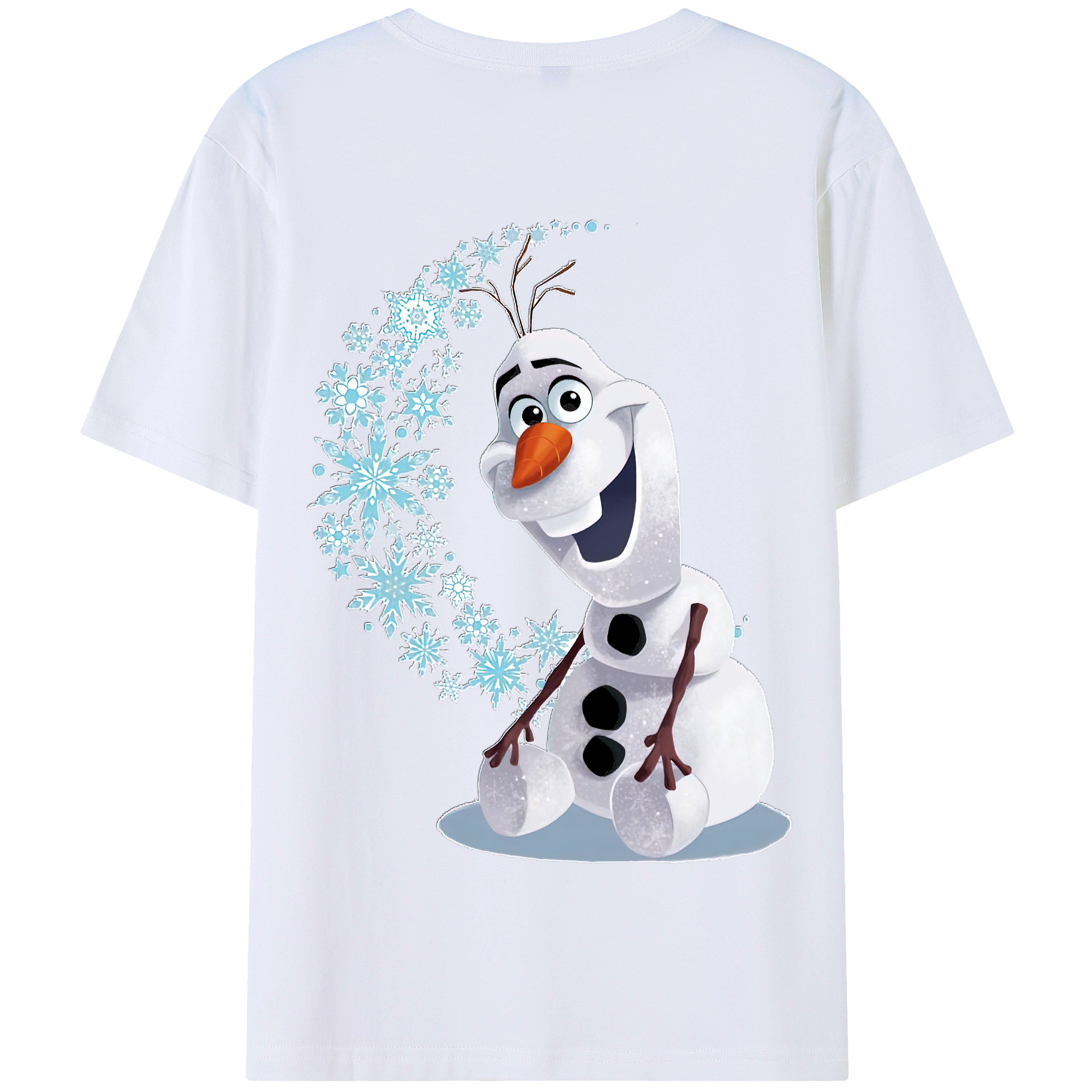 （画像用） アナと雪の女王 アンナ エルサ Frozen Anna Elsa 綿100％半袖Tシャツ（背面プリント）