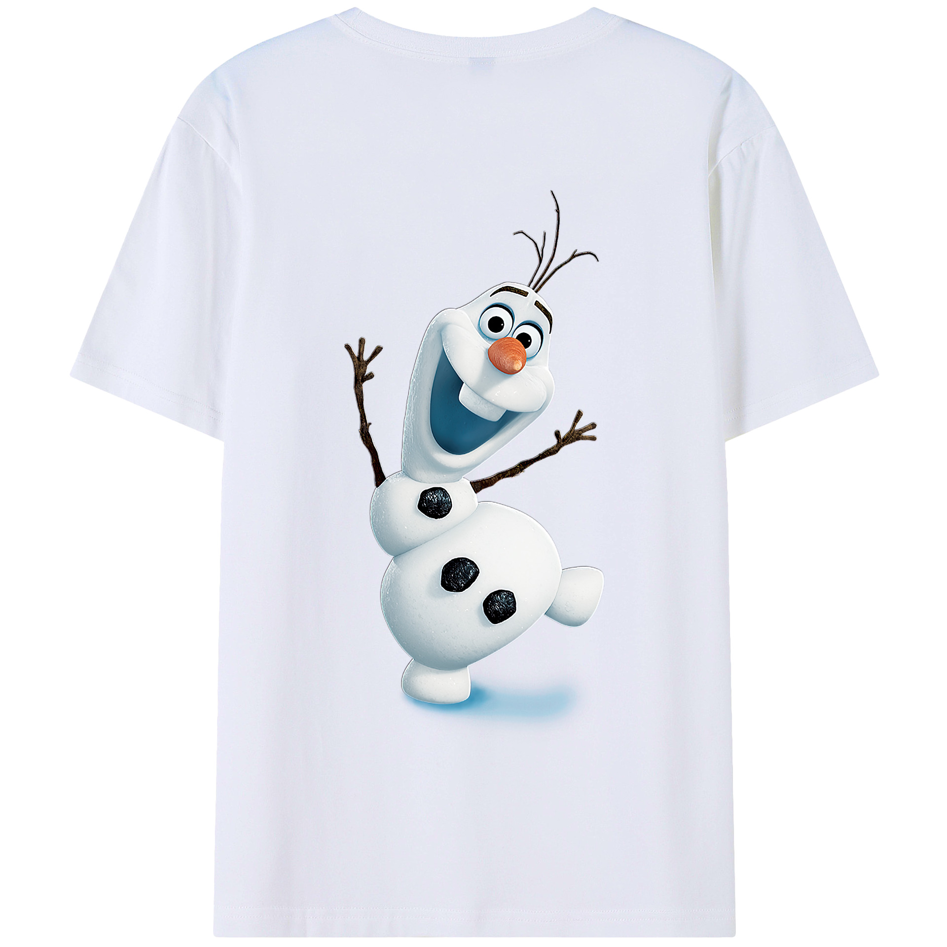 （画像用） アナと雪の女王 アンナ エルサ Frozen Anna Elsa 綿100％半袖Tシャツ（背面プリント）