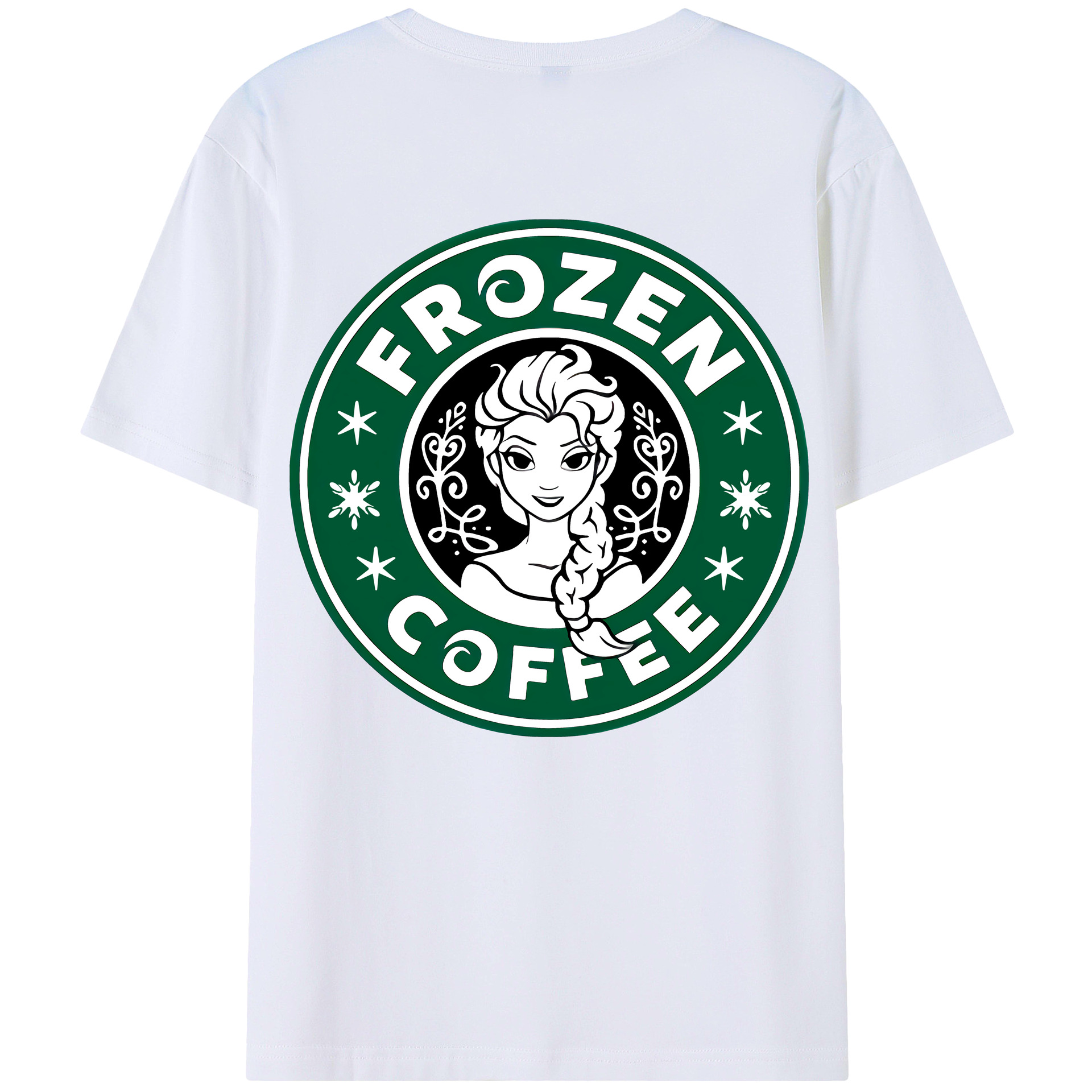 （画像用） アナと雪の女王 アンナ エルサ Frozen Anna Elsa 綿100％半袖Tシャツ（背面プリント）