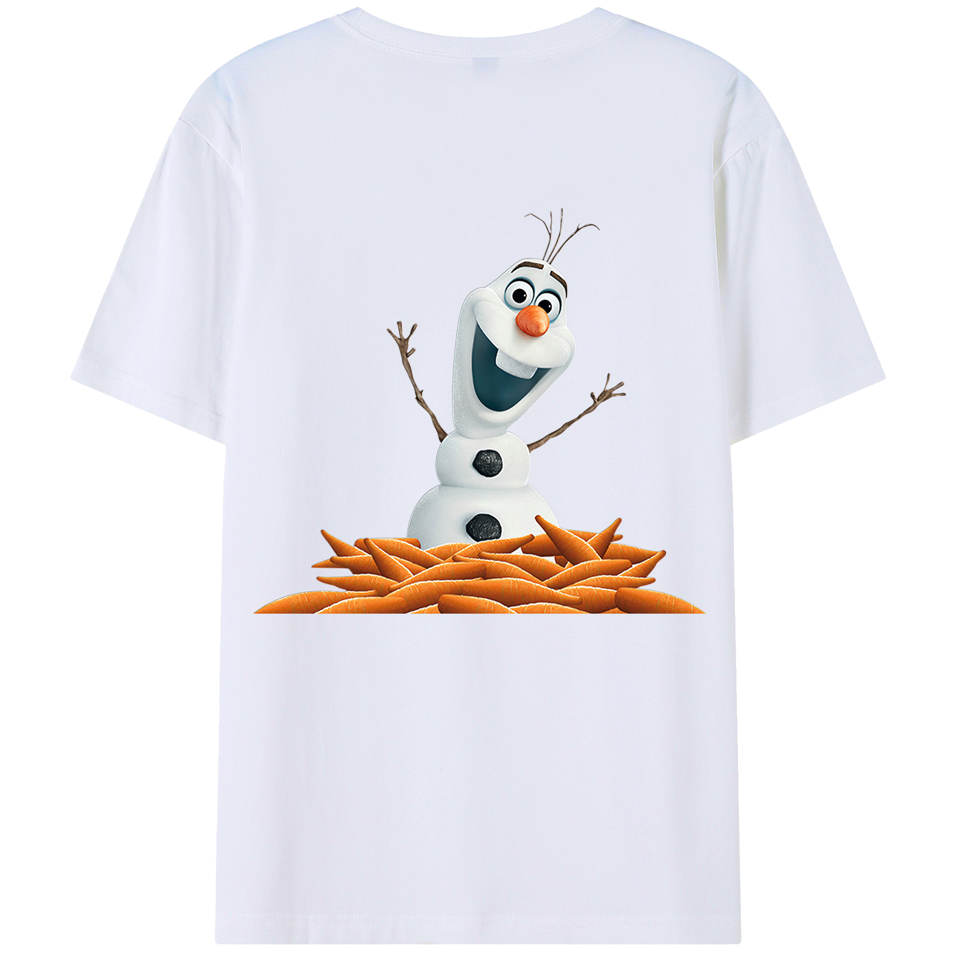 （画像用） アナと雪の女王 アンナ エルサ Frozen Anna Elsa 綿100％半袖Tシャツ（背面プリント）