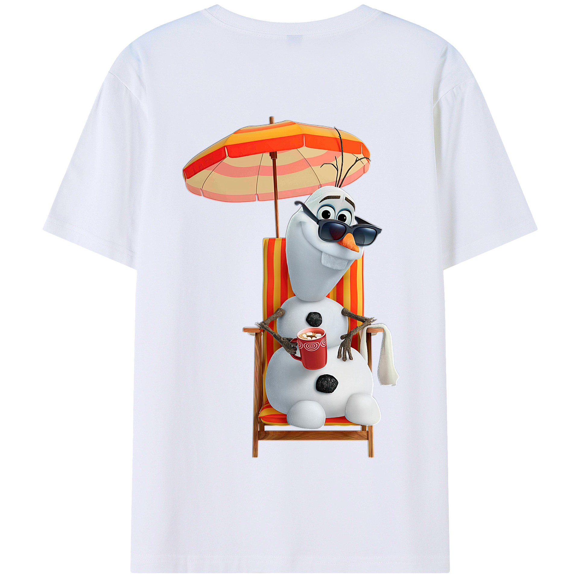 （画像用） アナと雪の女王 アンナ エルサ Frozen Anna Elsa 綿100％半袖Tシャツ（背面プリント）
