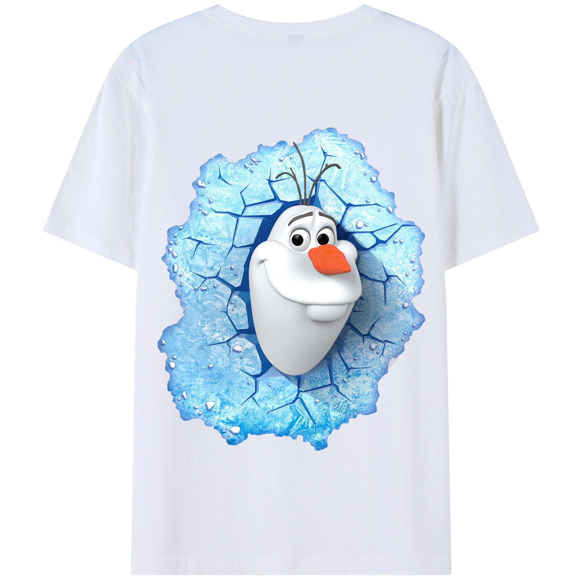 （画像用） アナと雪の女王 アンナ エルサ Frozen Anna Elsa 綿100％半袖Tシャツ（背面プリント）