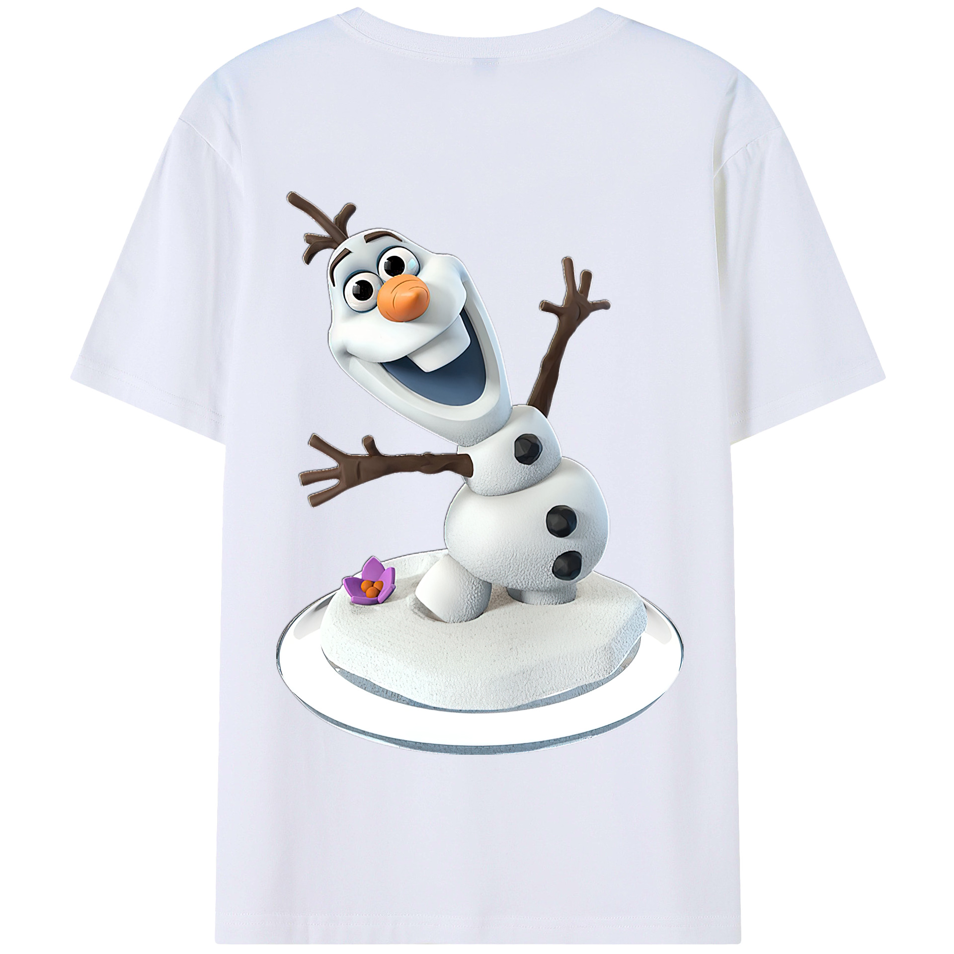 （画像用） アナと雪の女王 アンナ エルサ Frozen Anna Elsa 綿100％半袖Tシャツ（背面プリント）