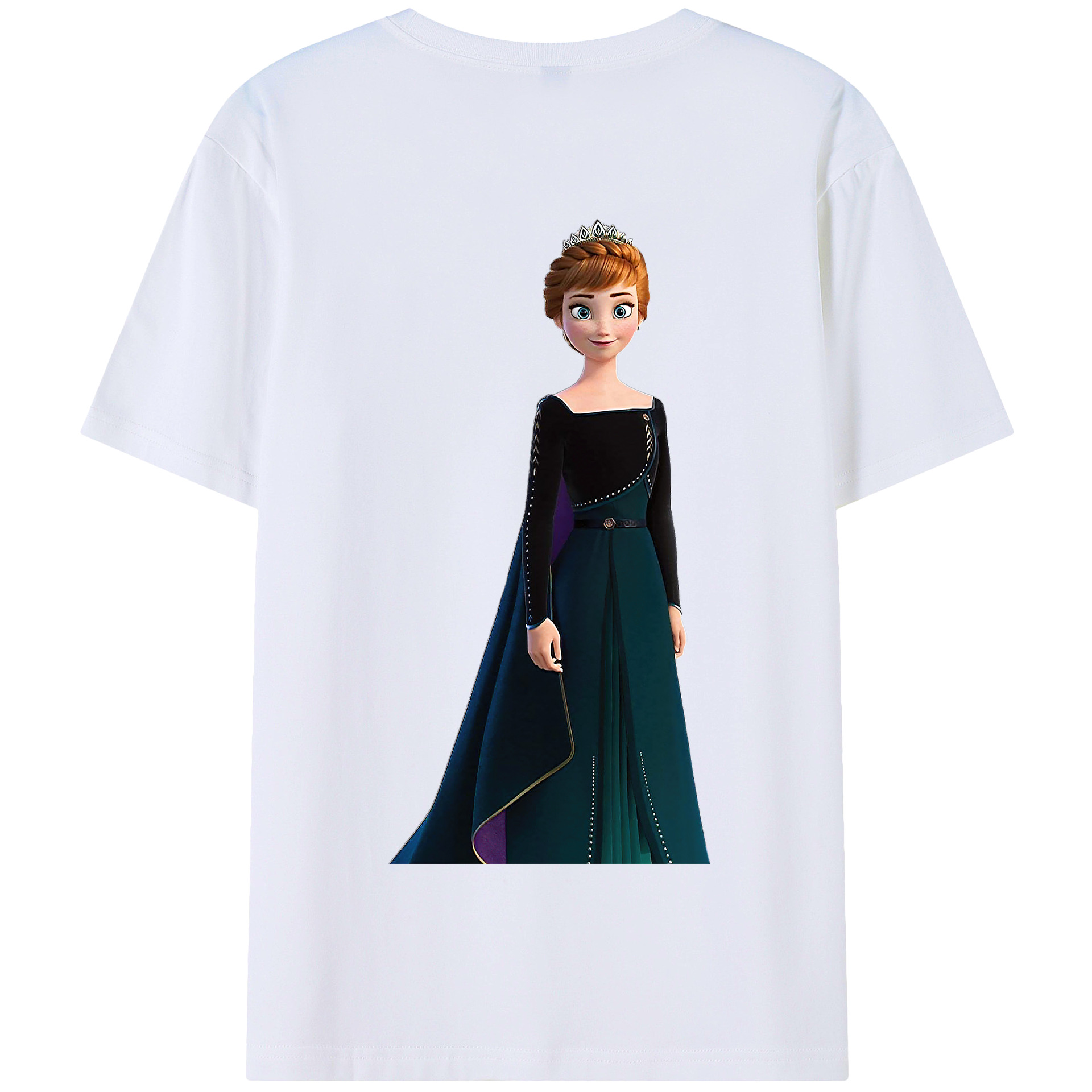（画像用） アナと雪の女王 アンナ エルサ Frozen Anna Elsa 綿100％半袖Tシャツ（背面プリント）