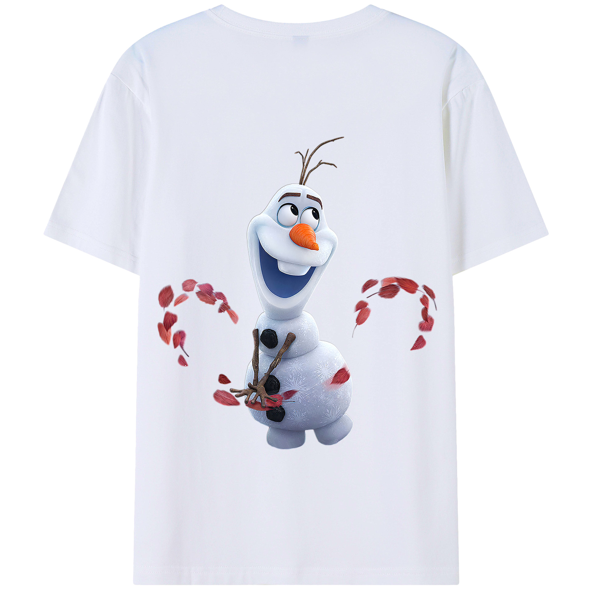 （画像用） アナと雪の女王 アンナ エルサ Frozen Anna Elsa 綿100％半袖Tシャツ（背面プリント）
