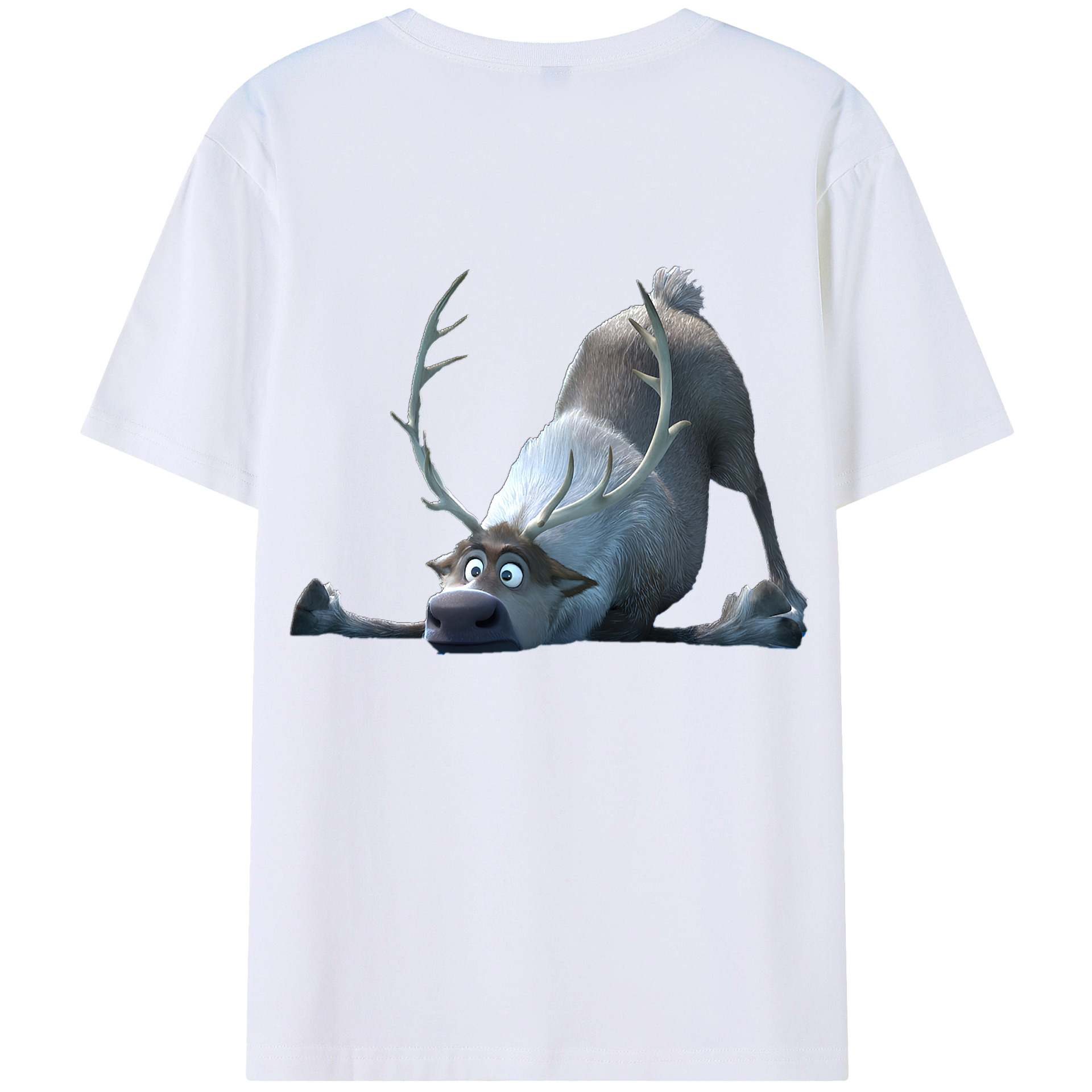 （画像用） アナと雪の女王 アンナ エルサ Frozen Anna Elsa 綿100％半袖Tシャツ（背面プリント）