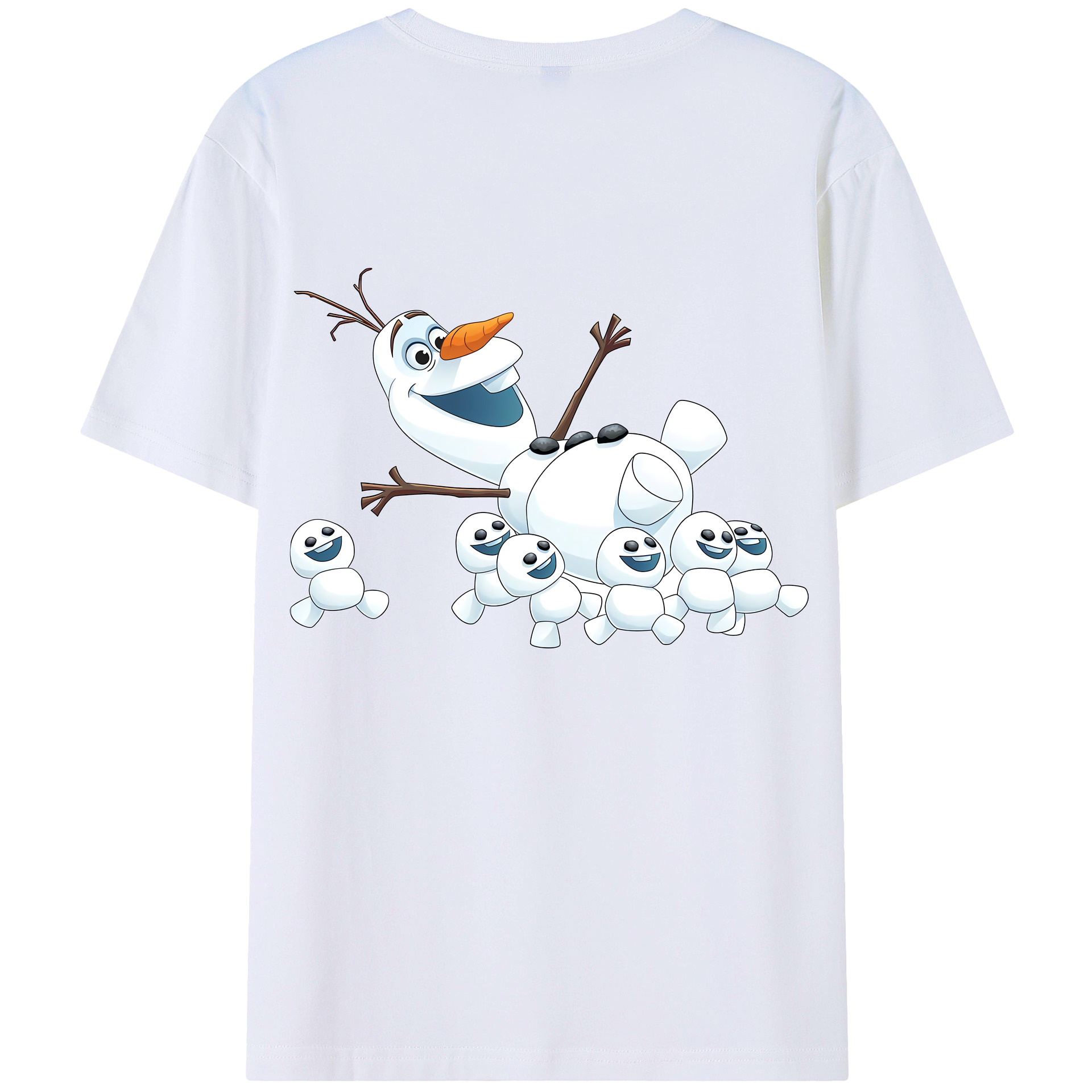 （画像用） アナと雪の女王 アンナ エルサ Frozen Anna Elsa 綿100％半袖Tシャツ（背面プリント）