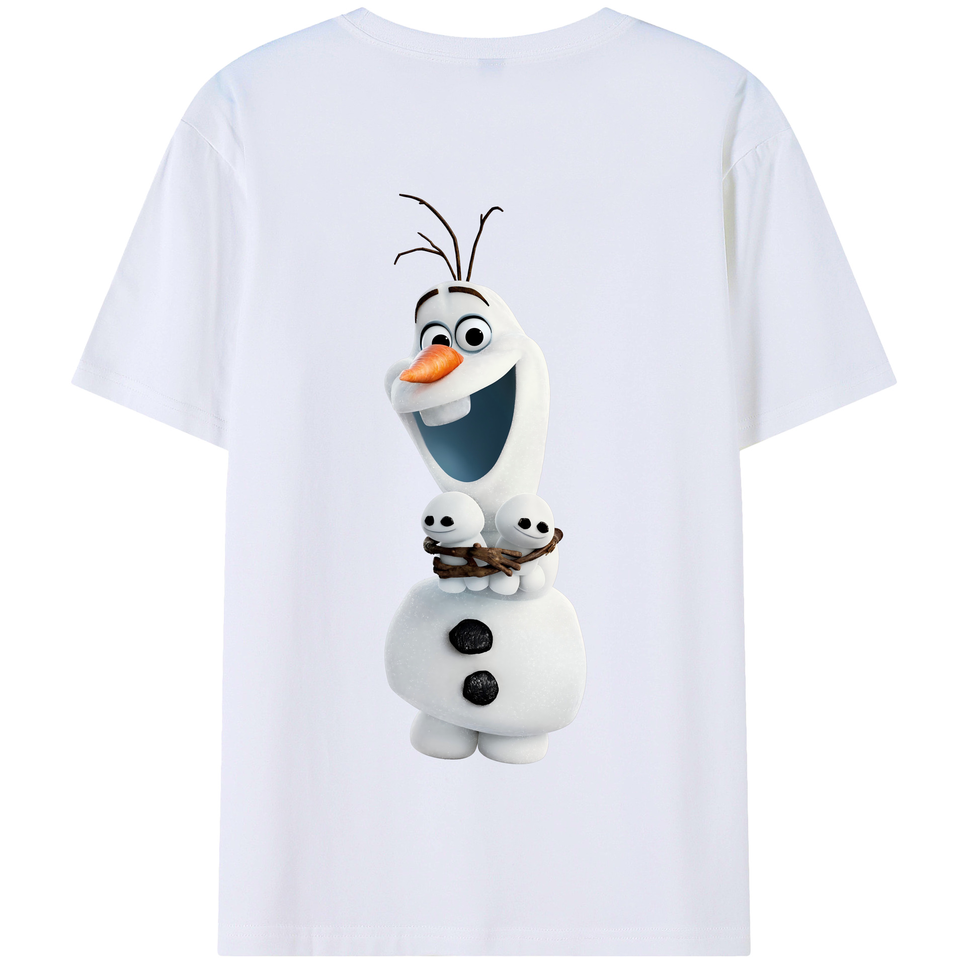 （画像用） アナと雪の女王 アンナ エルサ Frozen Anna Elsa 綿100％半袖Tシャツ（背面プリント）