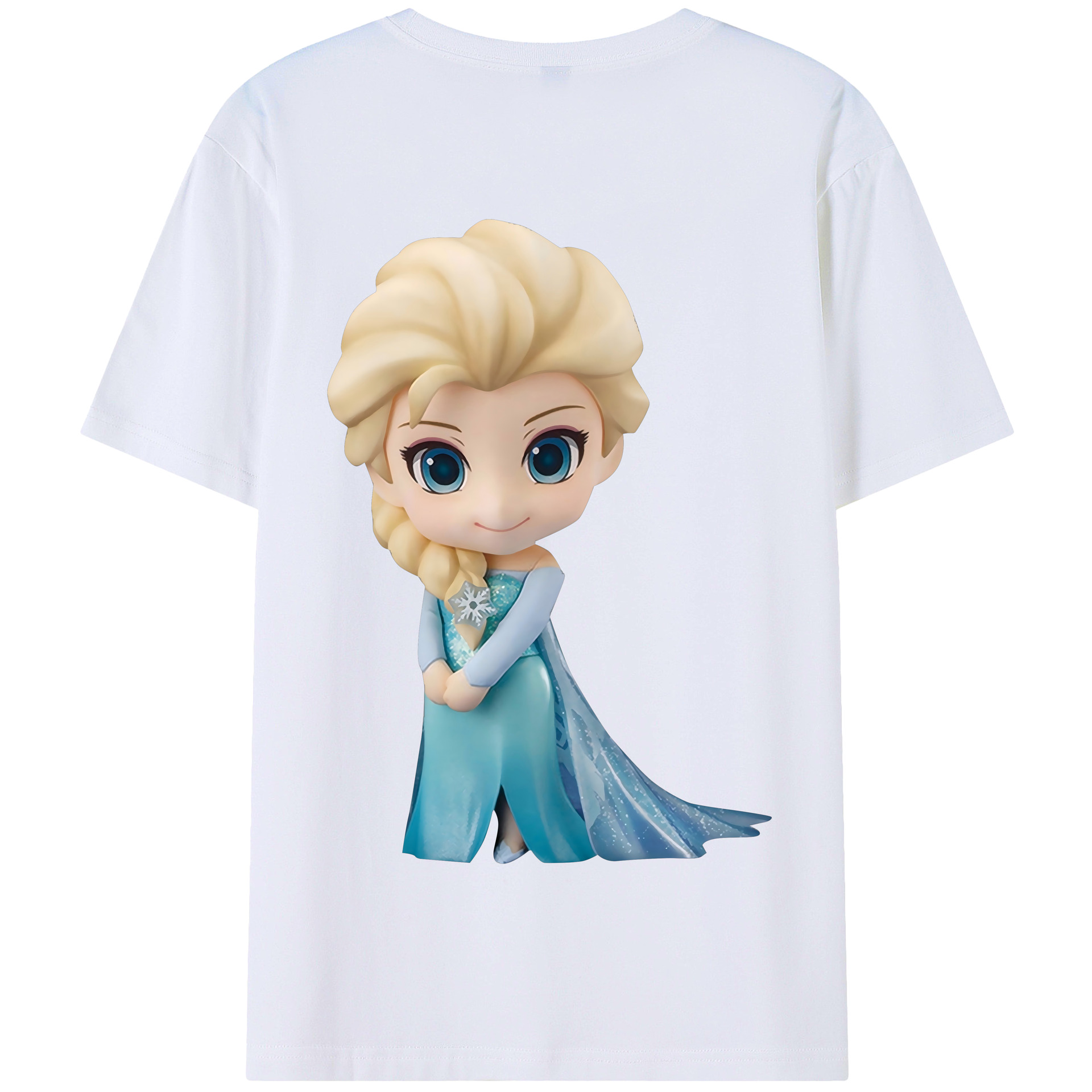 （画像用） アナと雪の女王 アンナ エルサ Frozen Anna Elsa 綿100％半袖Tシャツ（背面プリント）