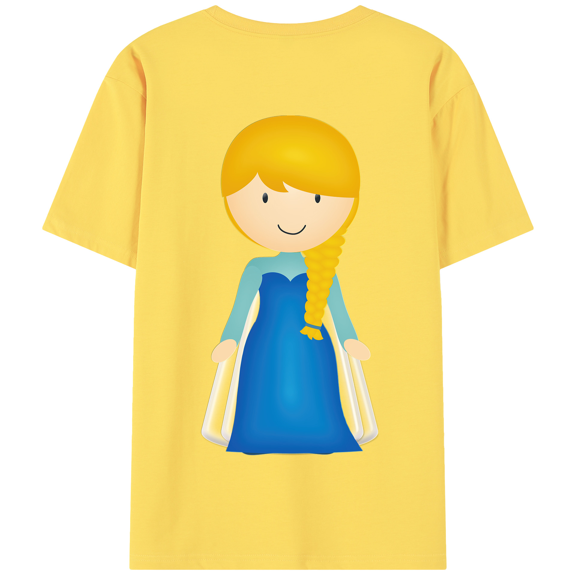 （画像用） アナと雪の女王 アンナ エルサ Frozen Anna Elsa 綿100％半袖Tシャツ（背面プリント）