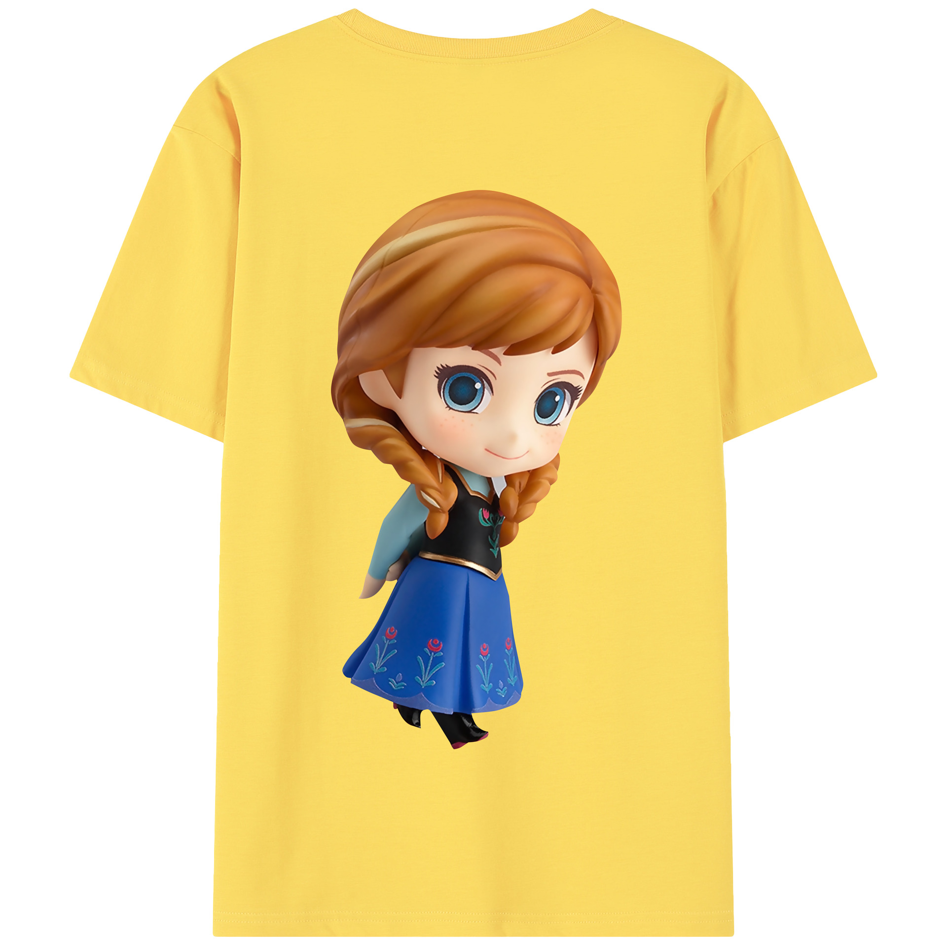 （画像用） アナと雪の女王 アンナ エルサ Frozen Anna Elsa 綿100％半袖Tシャツ（背面プリント）