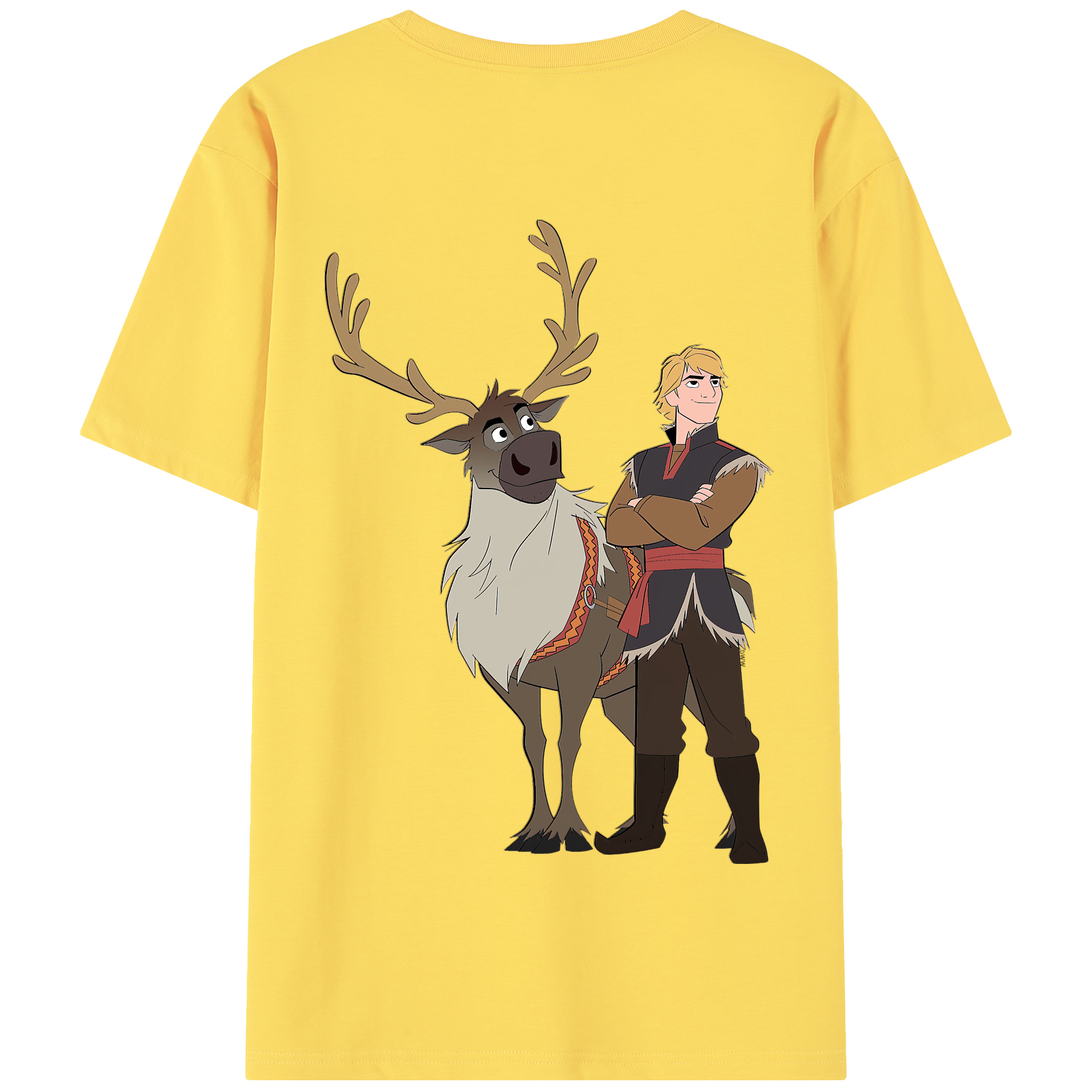（画像用） アナと雪の女王 アンナ エルサ Frozen Anna Elsa 綿100％半袖Tシャツ（背面プリント）