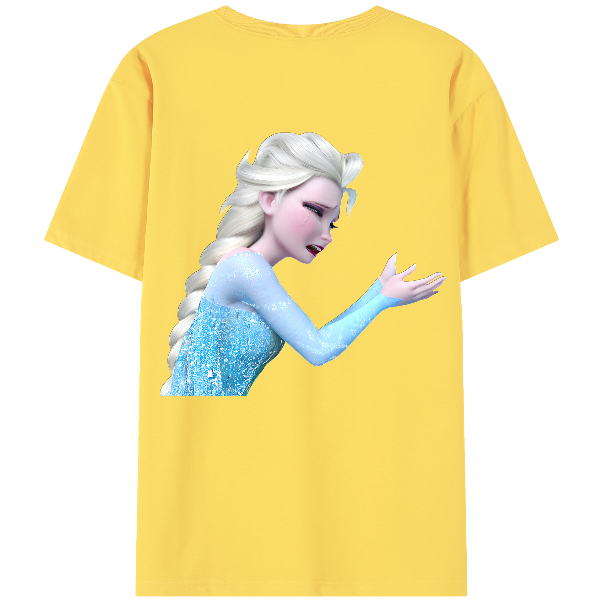 （画像用） アナと雪の女王 アンナ エルサ Frozen Anna Elsa 綿100％半袖Tシャツ（背面プリント）