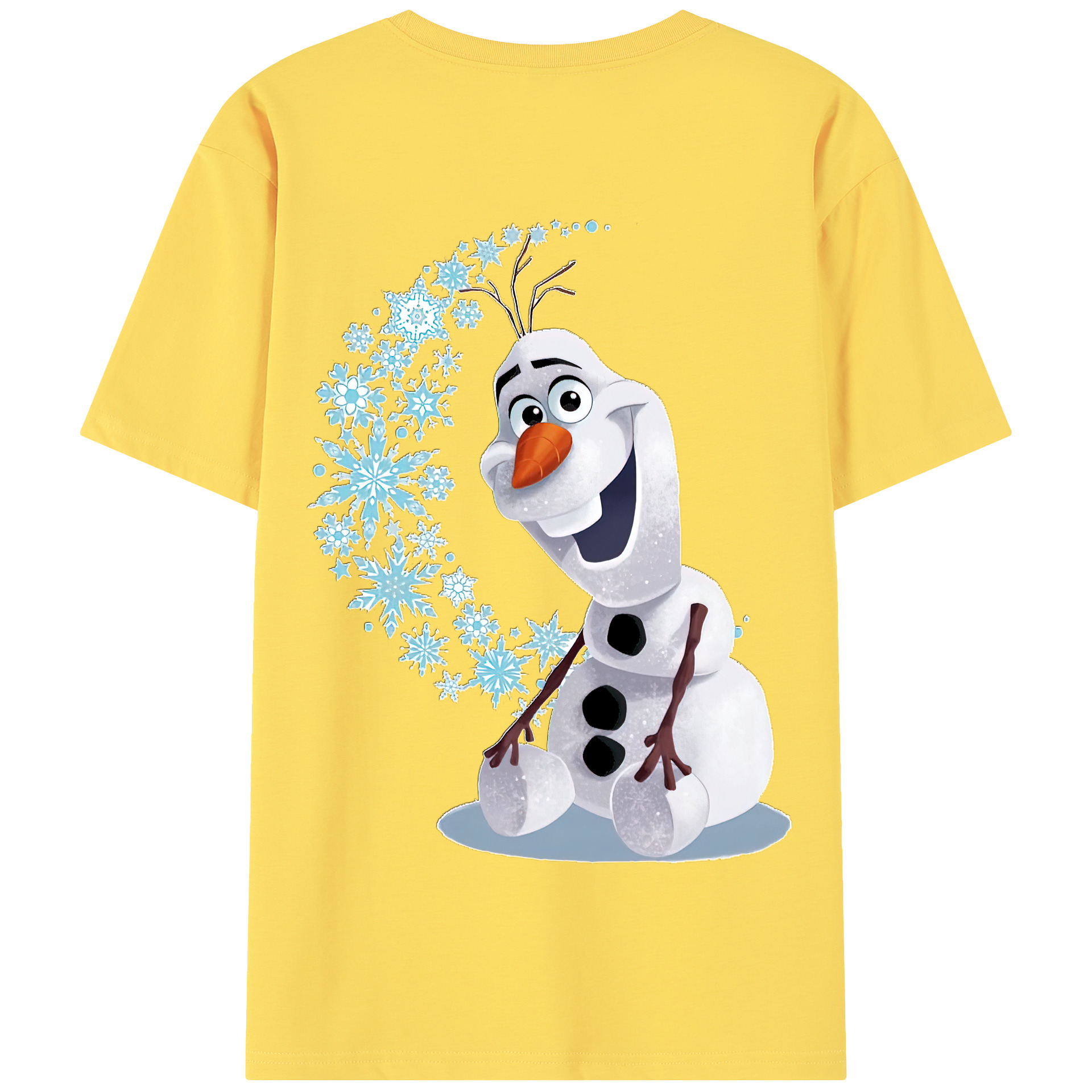（画像用） アナと雪の女王 アンナ エルサ Frozen Anna Elsa 綿100％半袖Tシャツ（背面プリント）