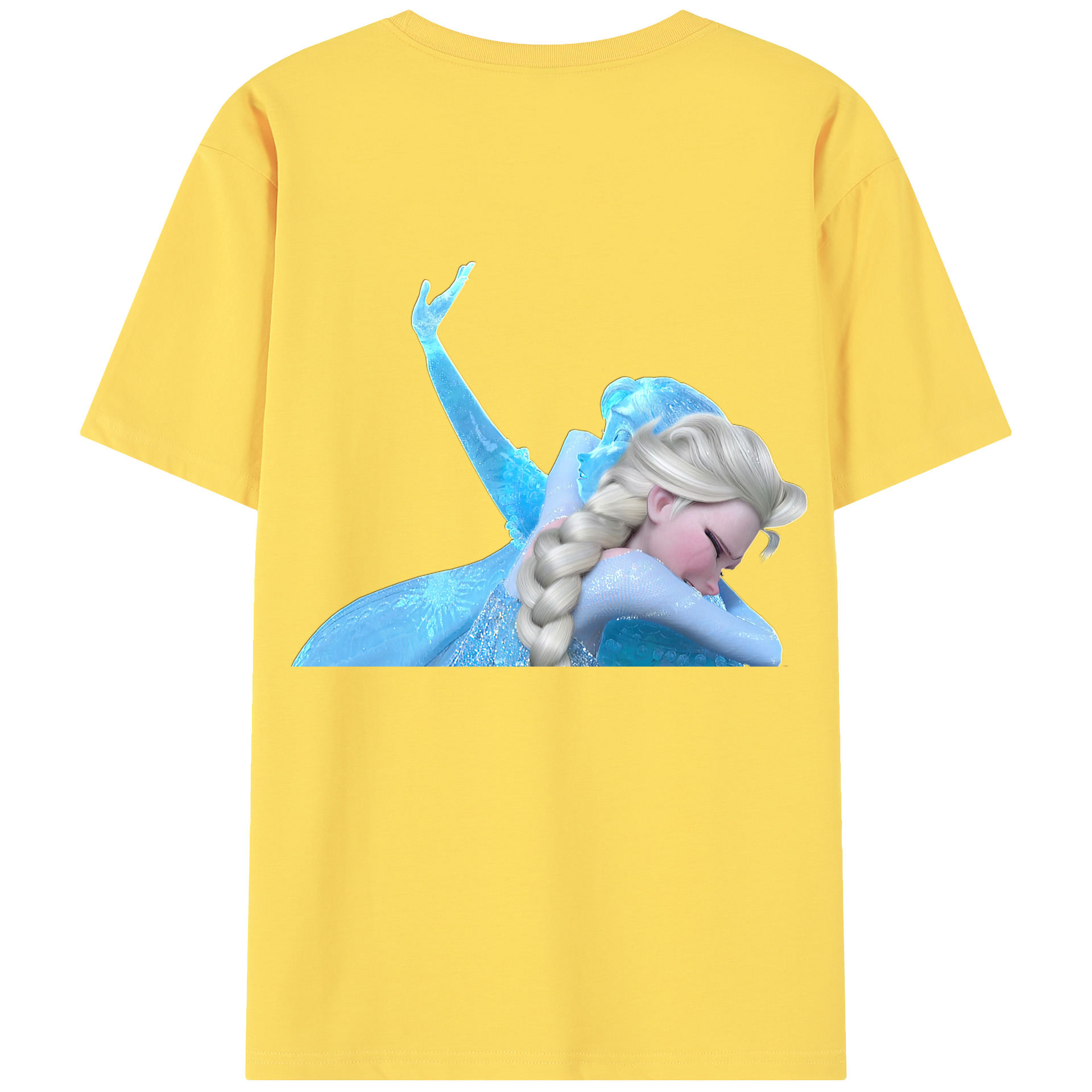 （画像用） アナと雪の女王 アンナ エルサ Frozen Anna Elsa 綿100％半袖Tシャツ（背面プリント）