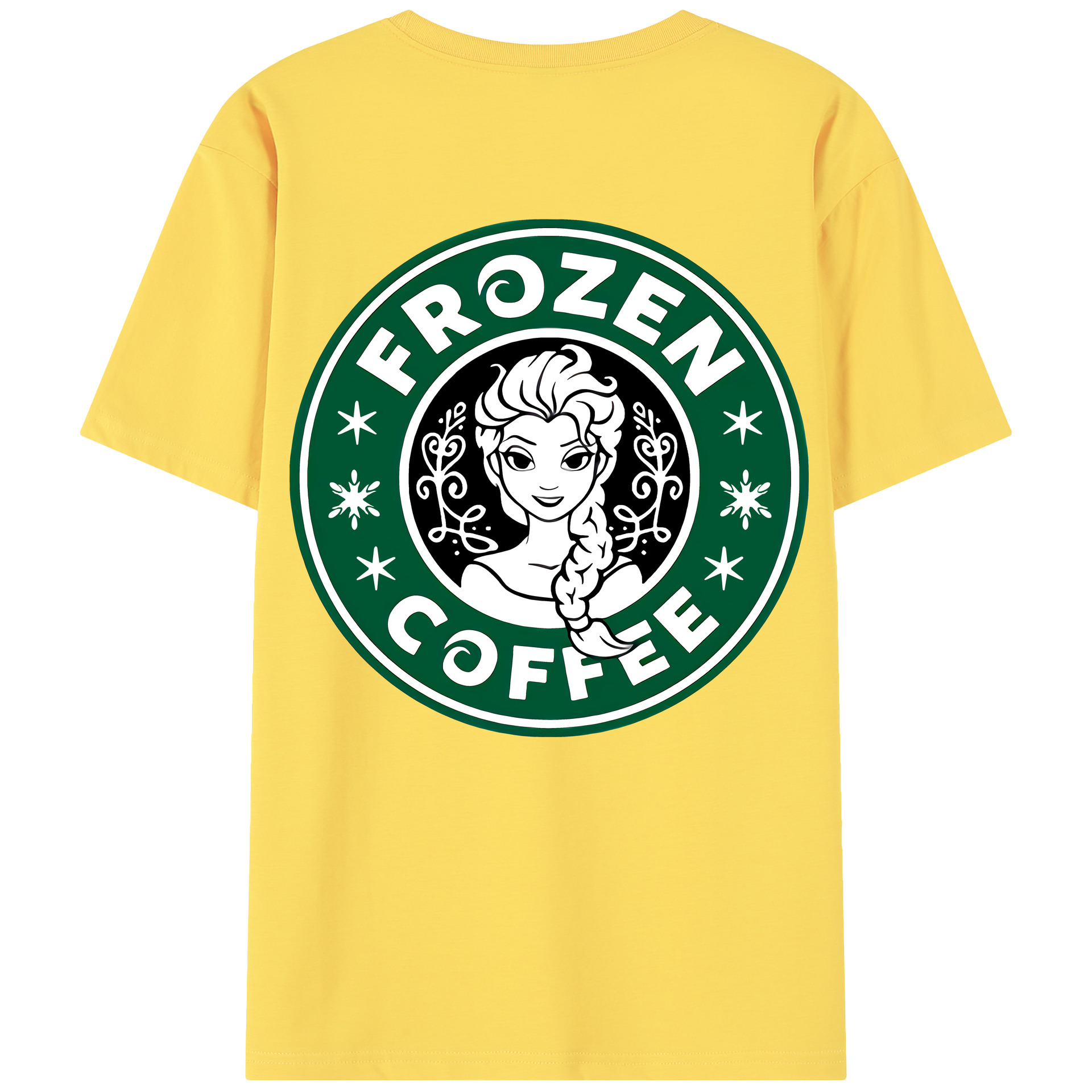 （画像用） アナと雪の女王 アンナ エルサ Frozen Anna Elsa 綿100％半袖Tシャツ（背面プリント）