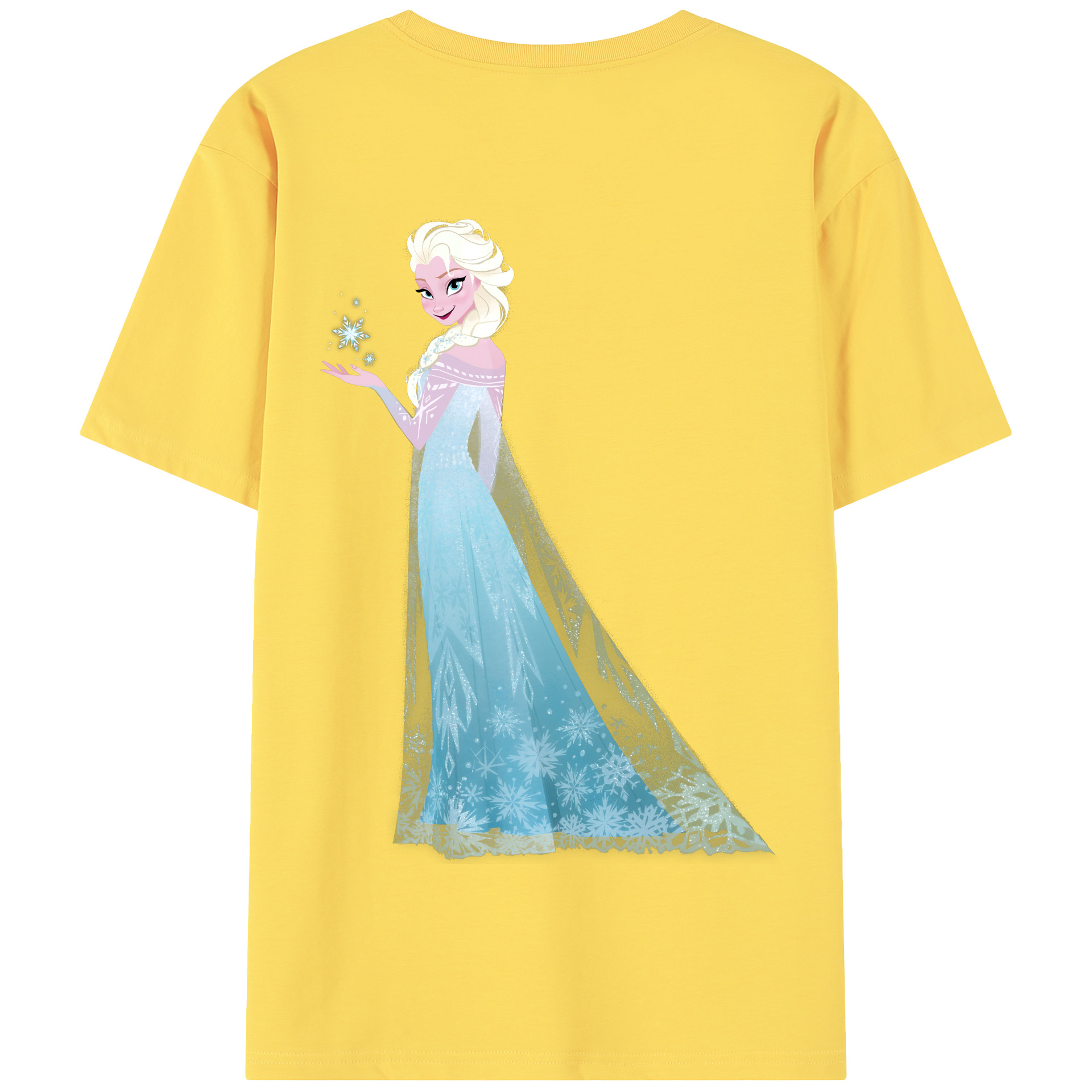 （画像用） アナと雪の女王 アンナ エルサ Frozen Anna Elsa 綿100％半袖Tシャツ（背面プリント）