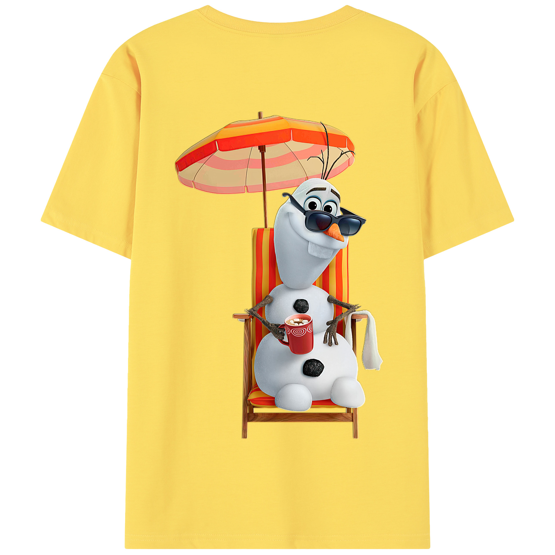 （画像用） アナと雪の女王 アンナ エルサ Frozen Anna Elsa 綿100％半袖Tシャツ（背面プリント）