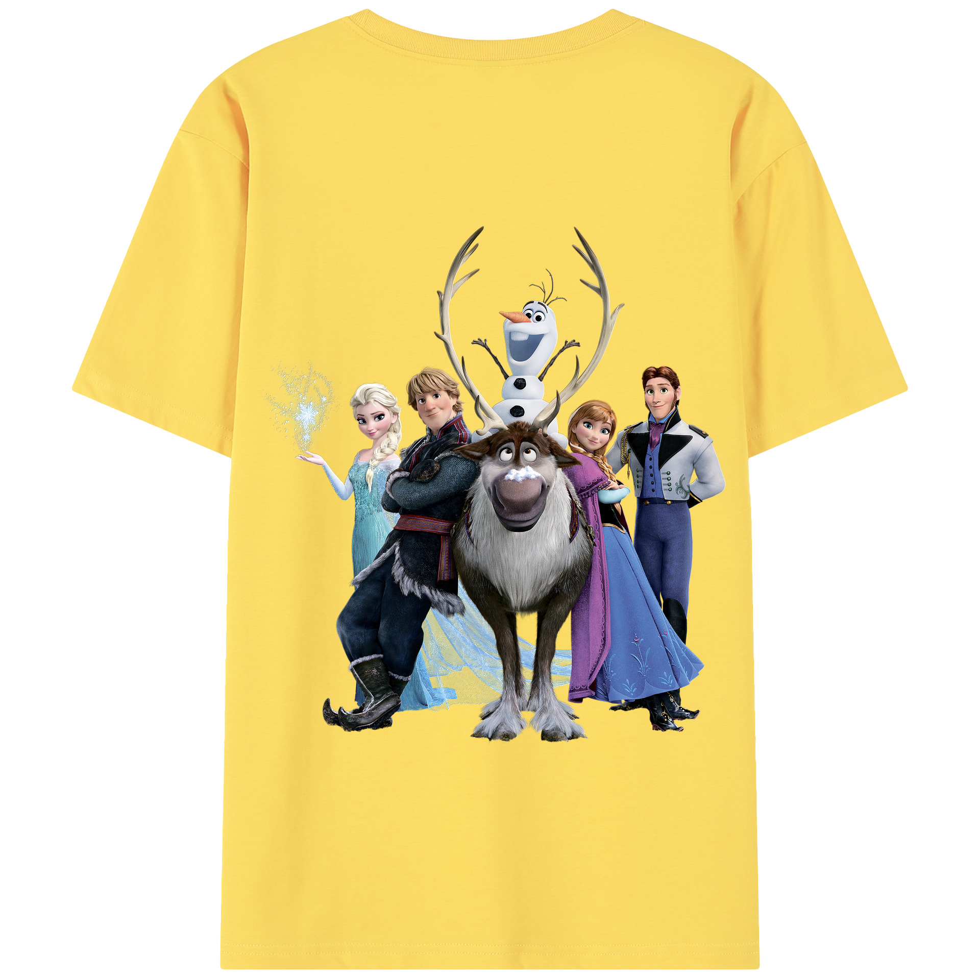 （画像用） アナと雪の女王 アンナ エルサ Frozen Anna Elsa 綿100％半袖Tシャツ（背面プリント）