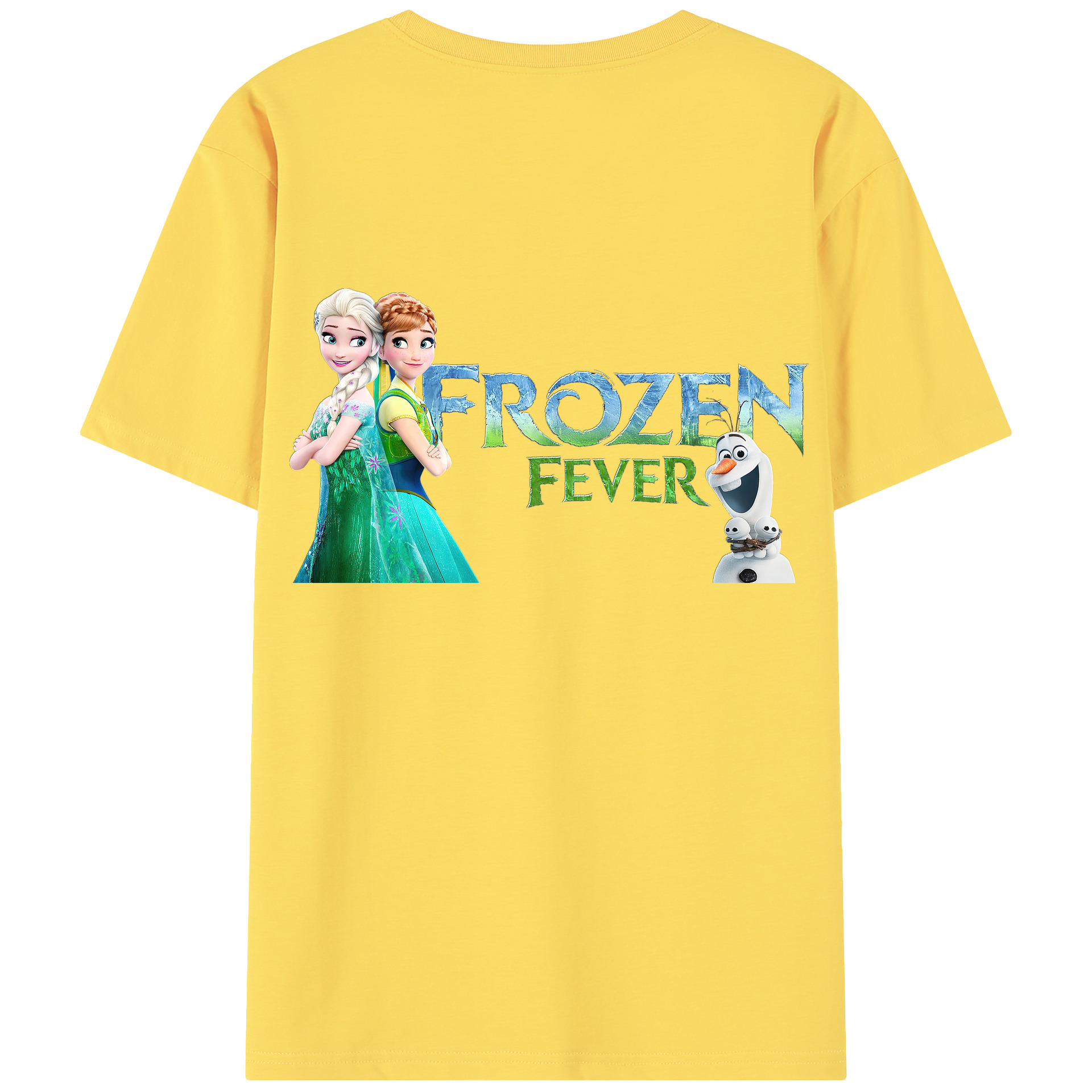 （画像用） アナと雪の女王 アンナ エルサ Frozen Anna Elsa 綿100％半袖Tシャツ（背面プリント）