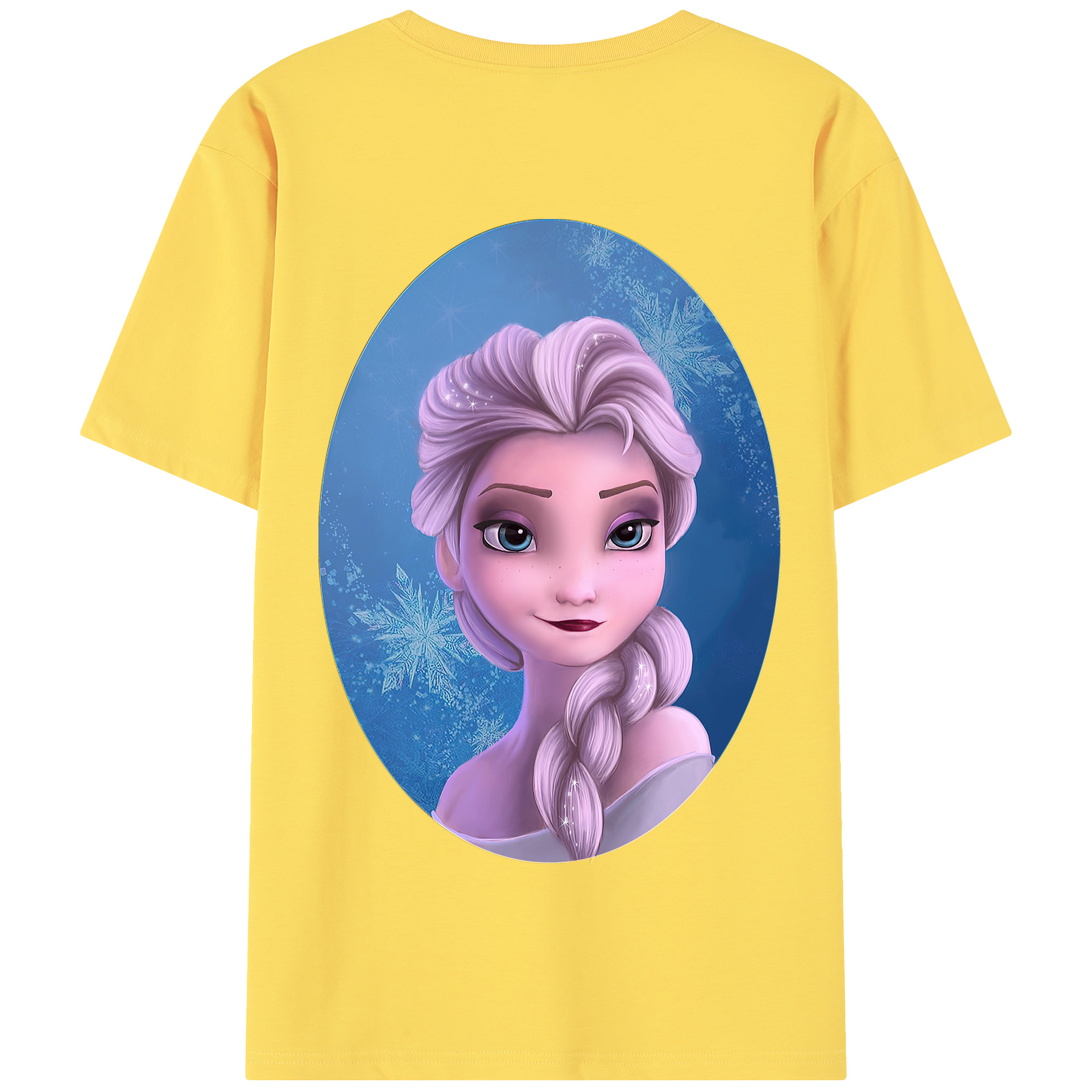 （画像用） アナと雪の女王 アンナ エルサ Frozen Anna Elsa 綿100％半袖Tシャツ（背面プリント）