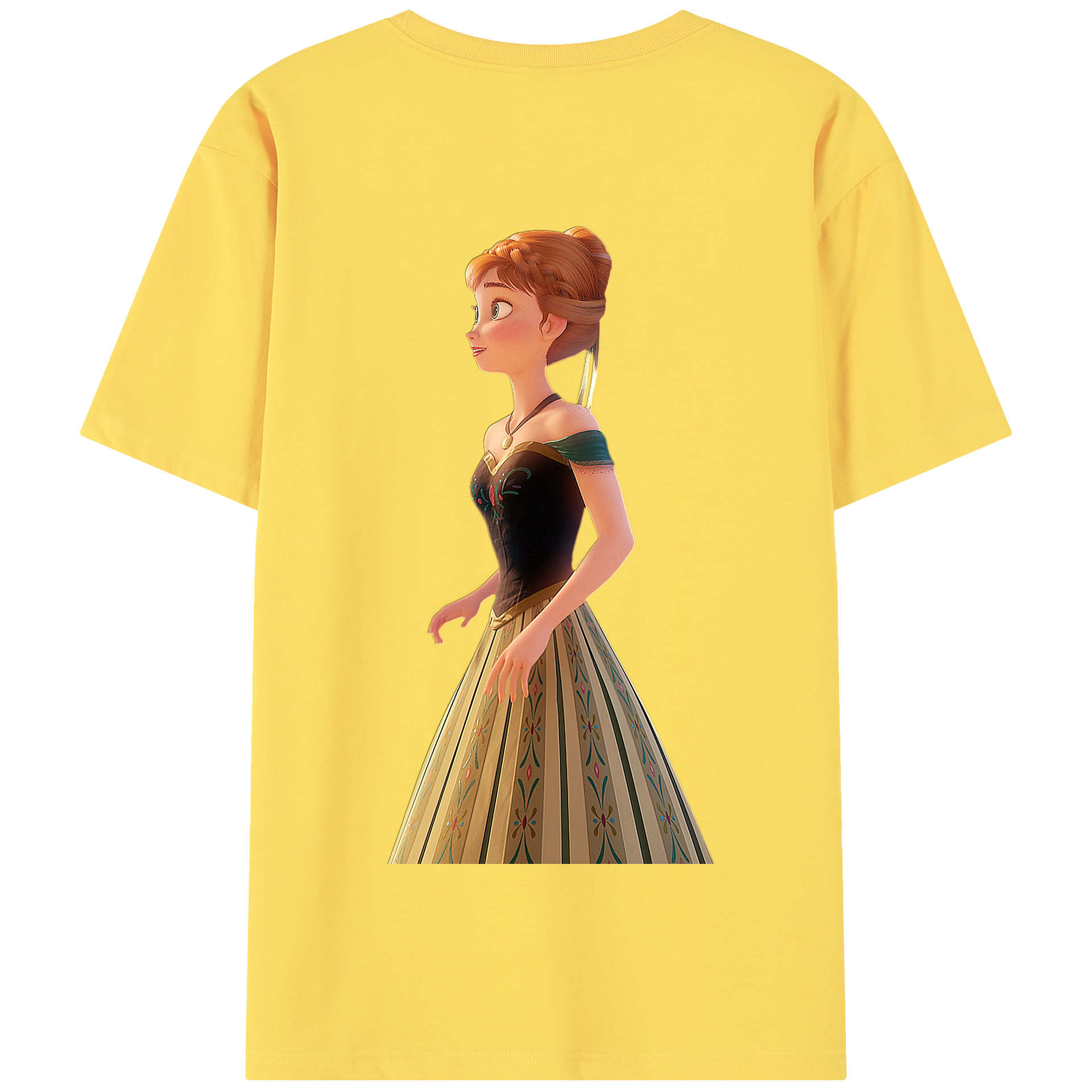 （画像用） アナと雪の女王 アンナ エルサ Frozen Anna Elsa 綿100％半袖Tシャツ（背面プリント）