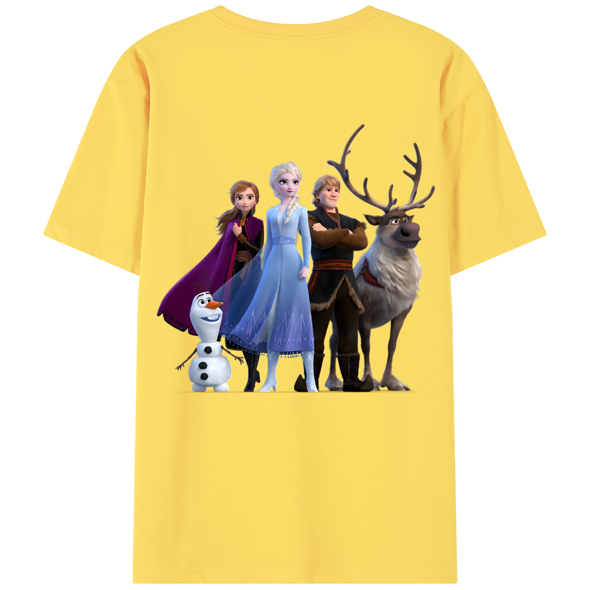 （画像用） アナと雪の女王 アンナ エルサ Frozen Anna Elsa 綿100％半袖Tシャツ（背面プリント）
